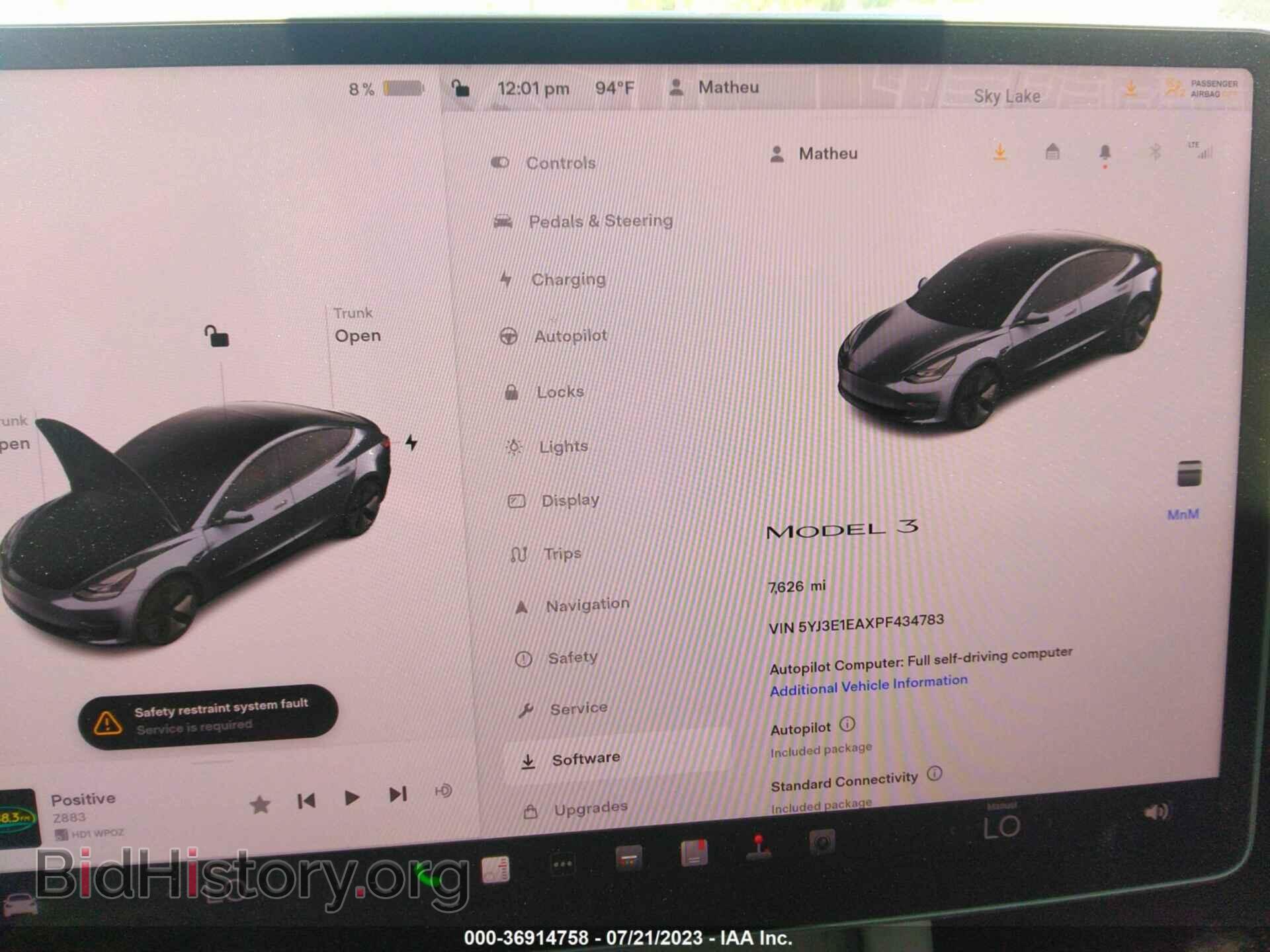 2023 TESLA MODEL 3 - VIN: 5YJ3E1EAXPF434783 - Фото 7