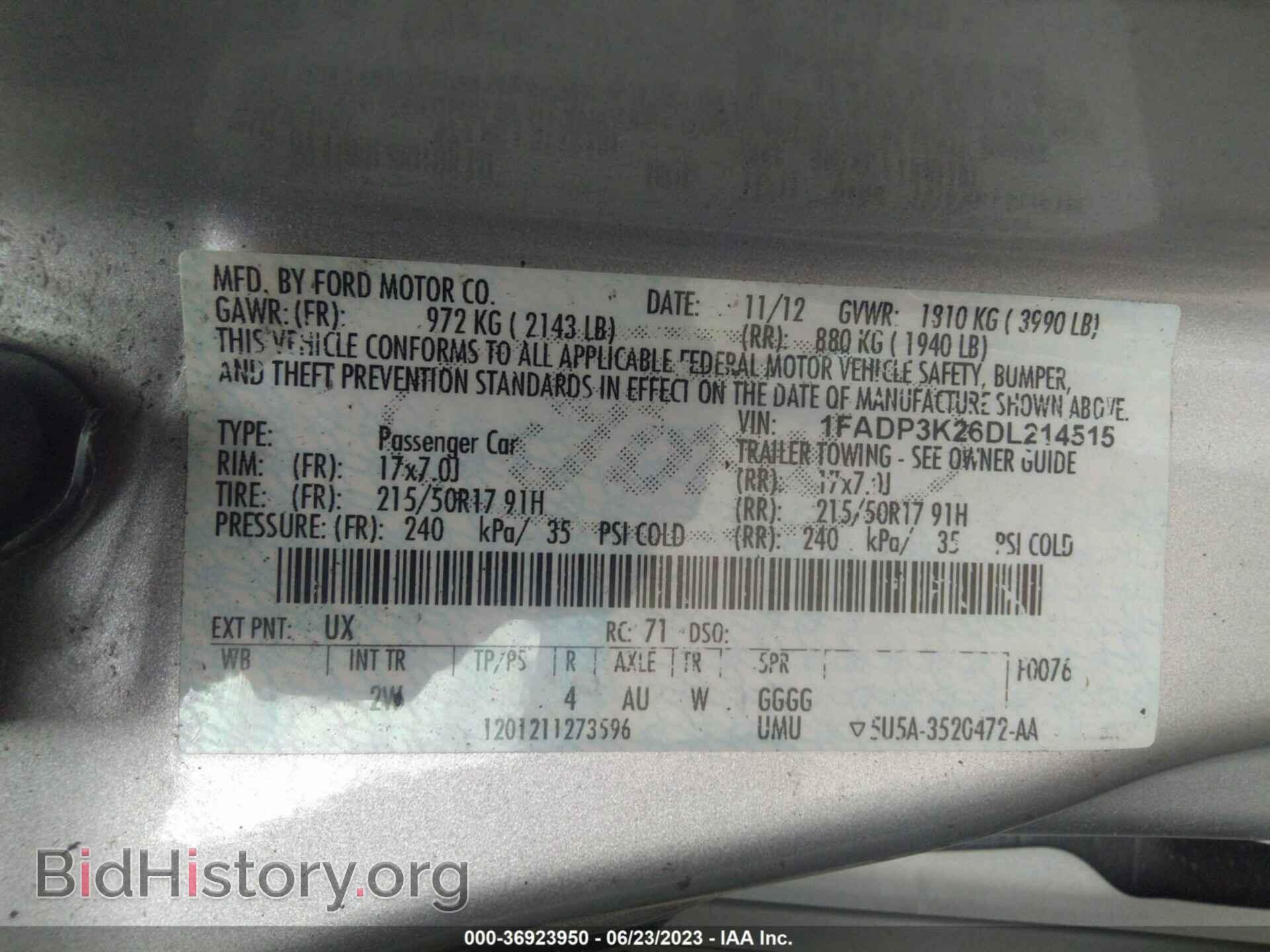 2013 FORD FOCUS - VIN: 1FADP3K26DL214515 - Photo 9