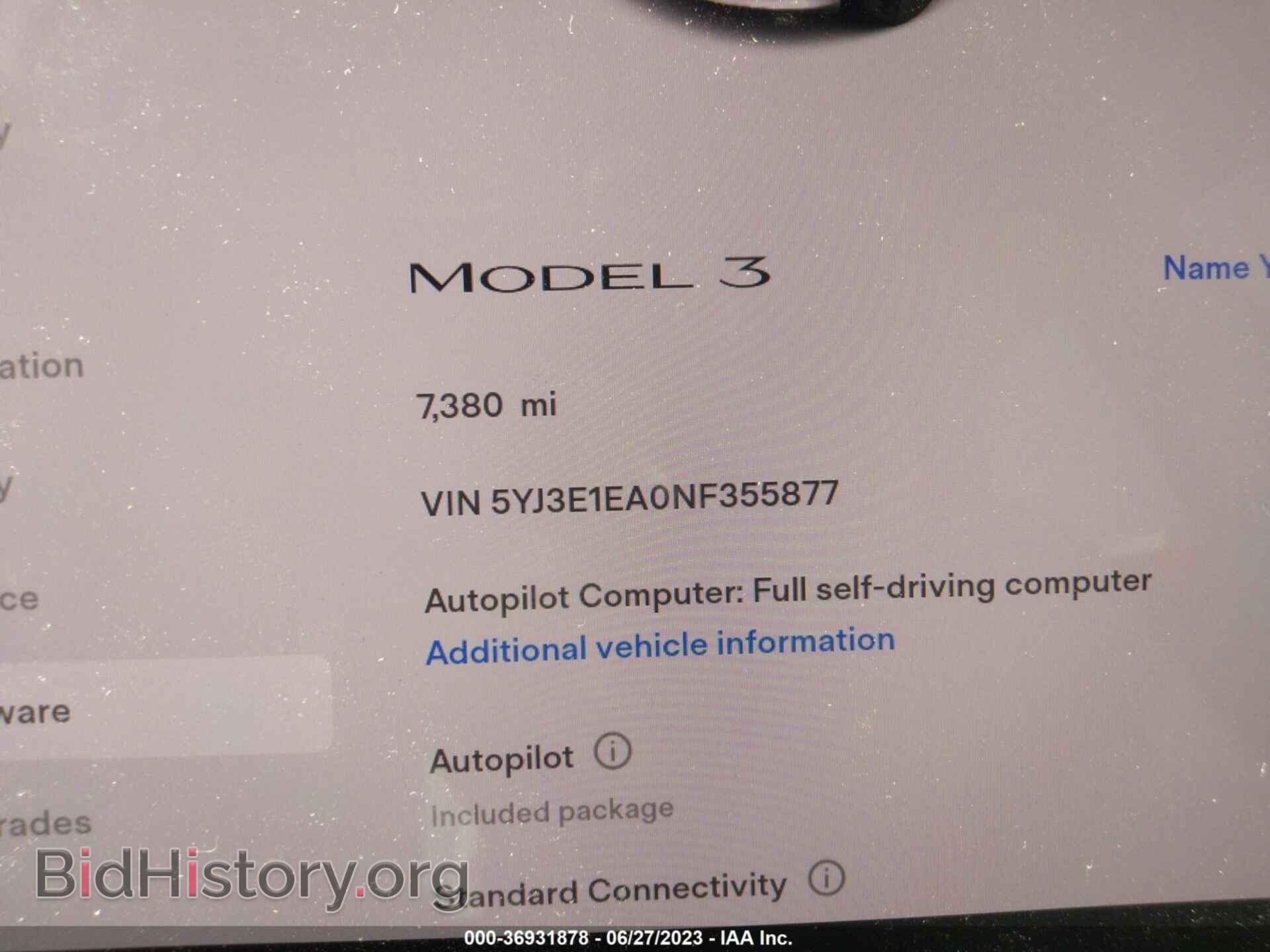 2022 TESLA MODEL 3 - VIN: 5YJ3E1EA0NF355877 - Photo 7