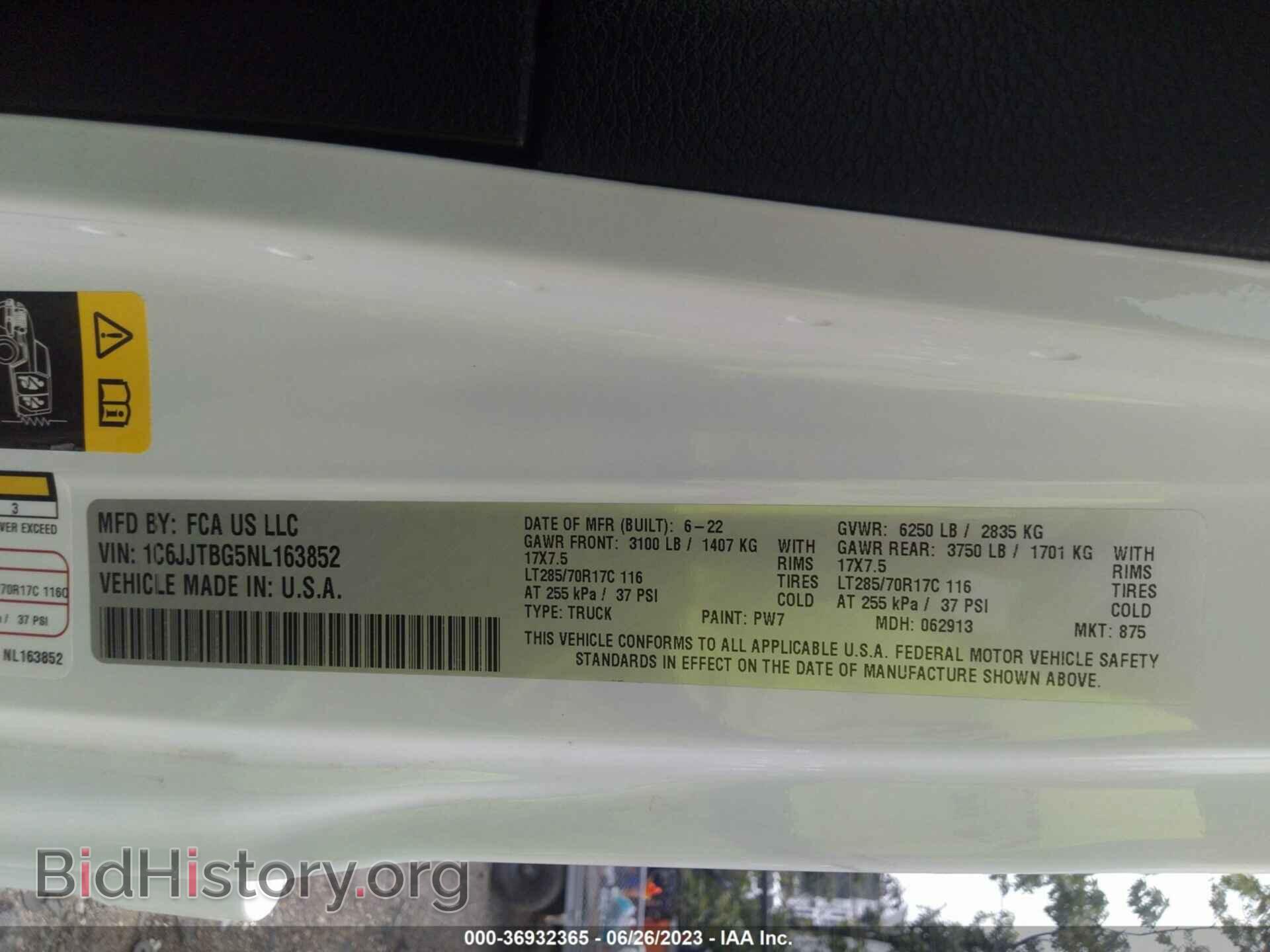 2022 JEEP GLADIATOR - VIN: 1C6JJTBG5NL163852 - Фото 9