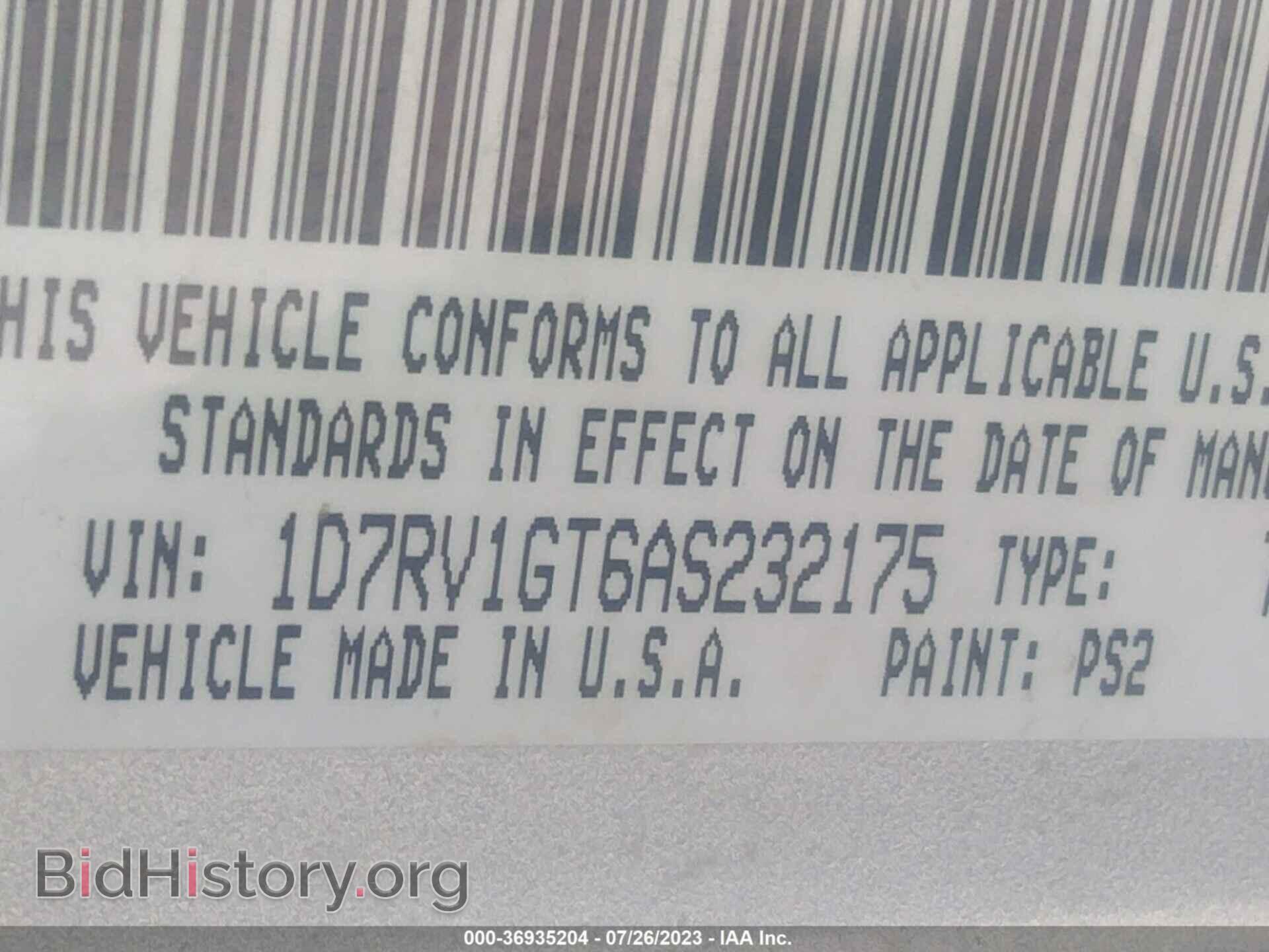 2010 DODGE RAM 1500 - VIN: 1D7RV1GT6AS232175 - Фото 9