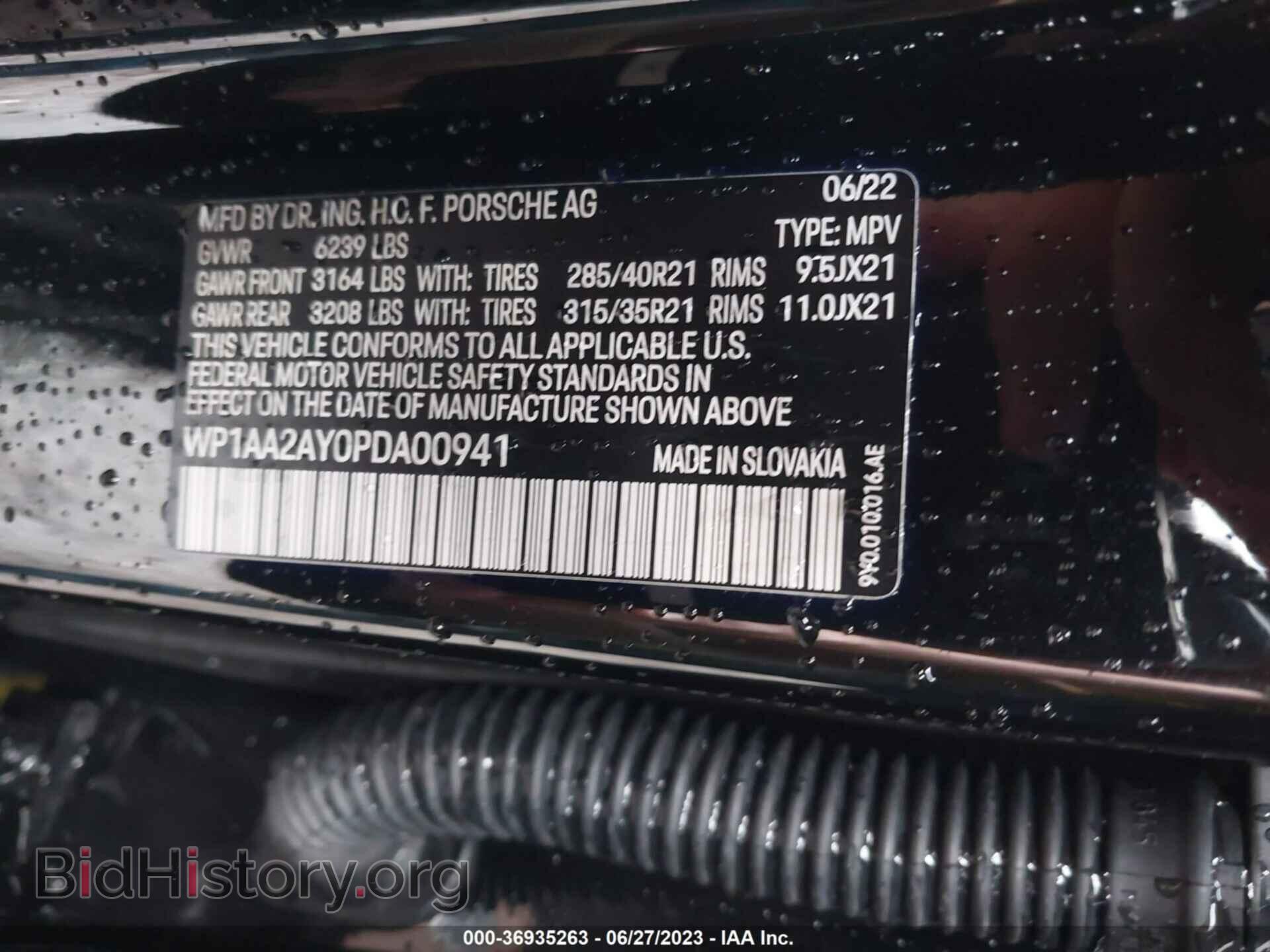 2023 PORSCHE CAYENNE - VIN: WP1AA2AY0PDA00941 - Фото 9