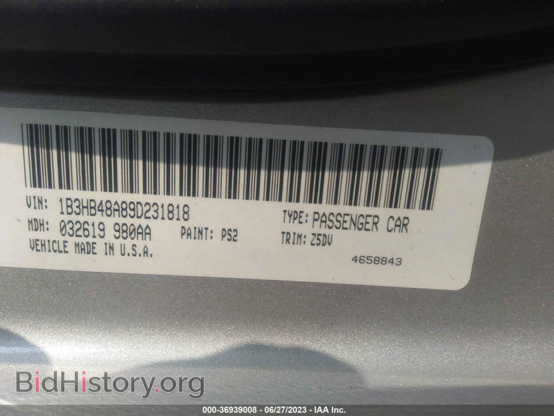 2009 DODGE CALIBER - VIN: 1B3HB48A89D231818 - Фото 9