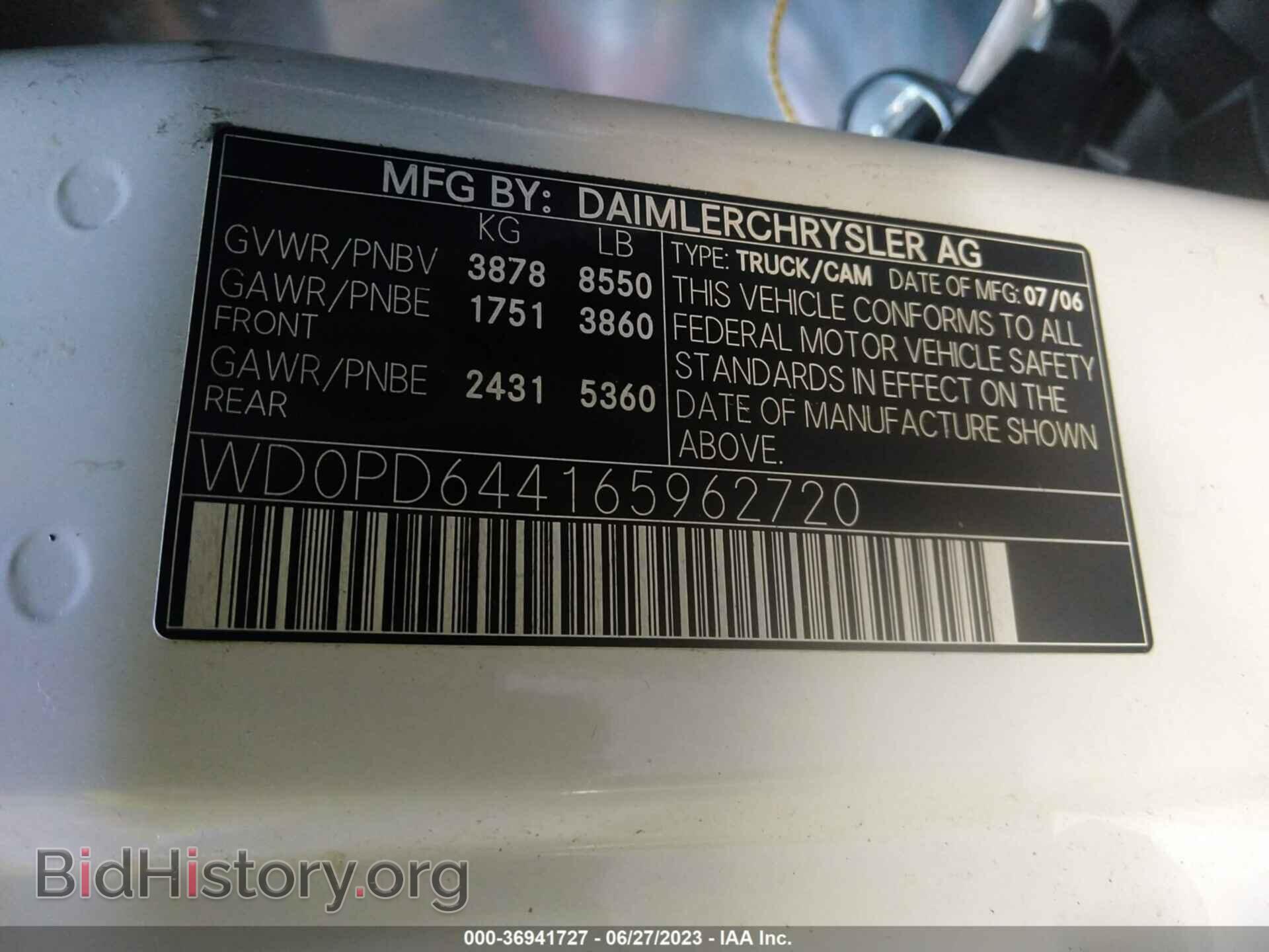 2006 DODGE SPRINTER - VIN: WD0PD644165962720 - Photo 9