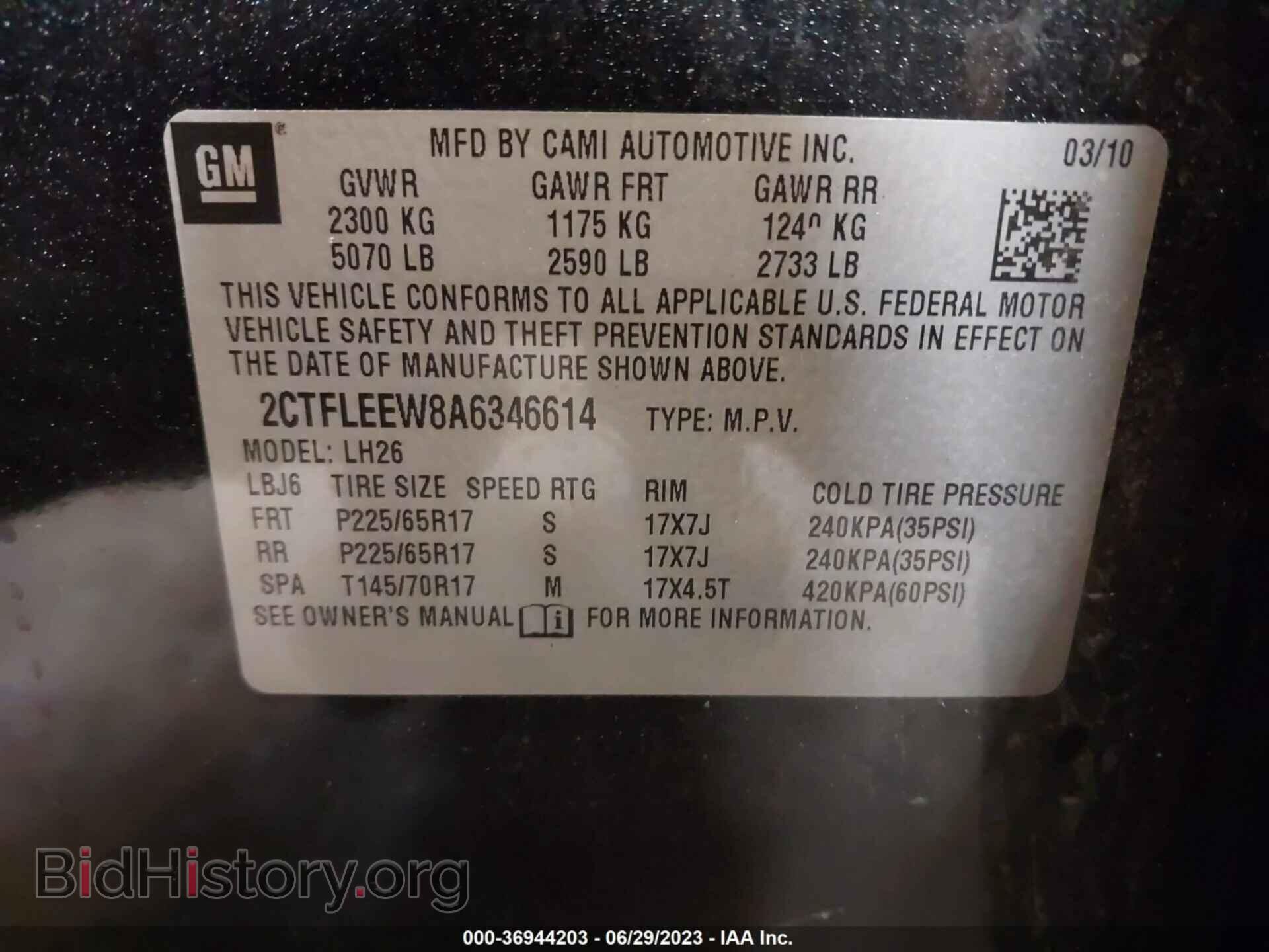 2010 GMC TERRAIN - VIN: 2CTFLEEW8A6346614 - Photo 9