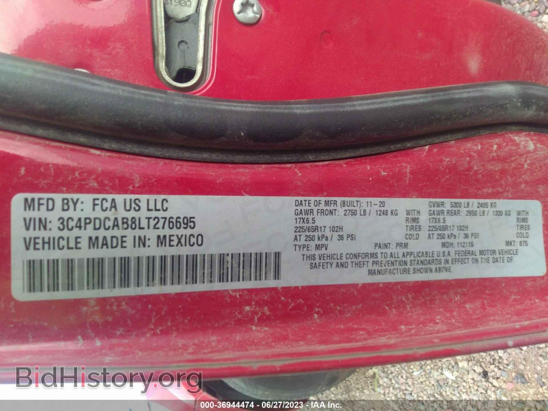 2020 DODGE JOURNEY - VIN: 3C4PDCAB8LT276695 - Фото 9