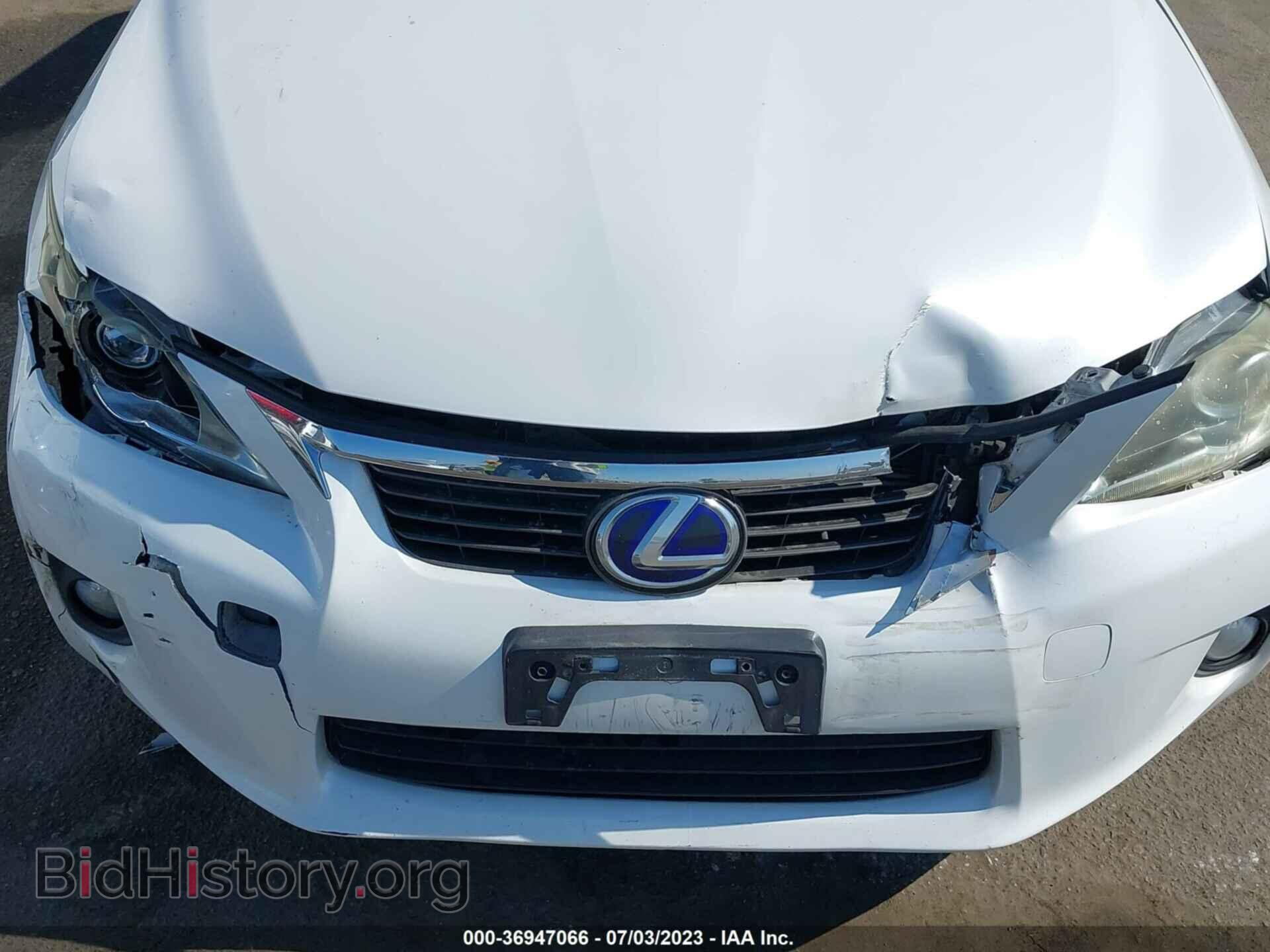 2011 LEXUS CT 200H - VIN: JTHKD5BH8B2035064 - Фото 6