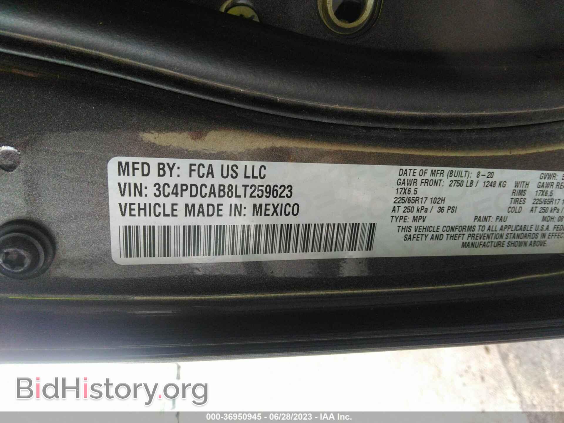 2020 DODGE JOURNEY - VIN: 3C4PDCAB8LT259623 - Фото 9