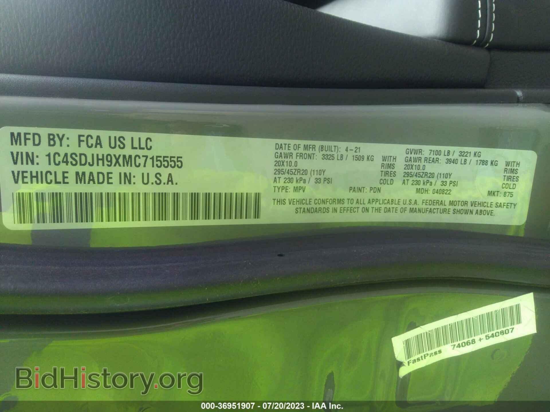 2021 DODGE DURANGO - VIN: 1C4SDJH9XMC715555 - Photo 9
