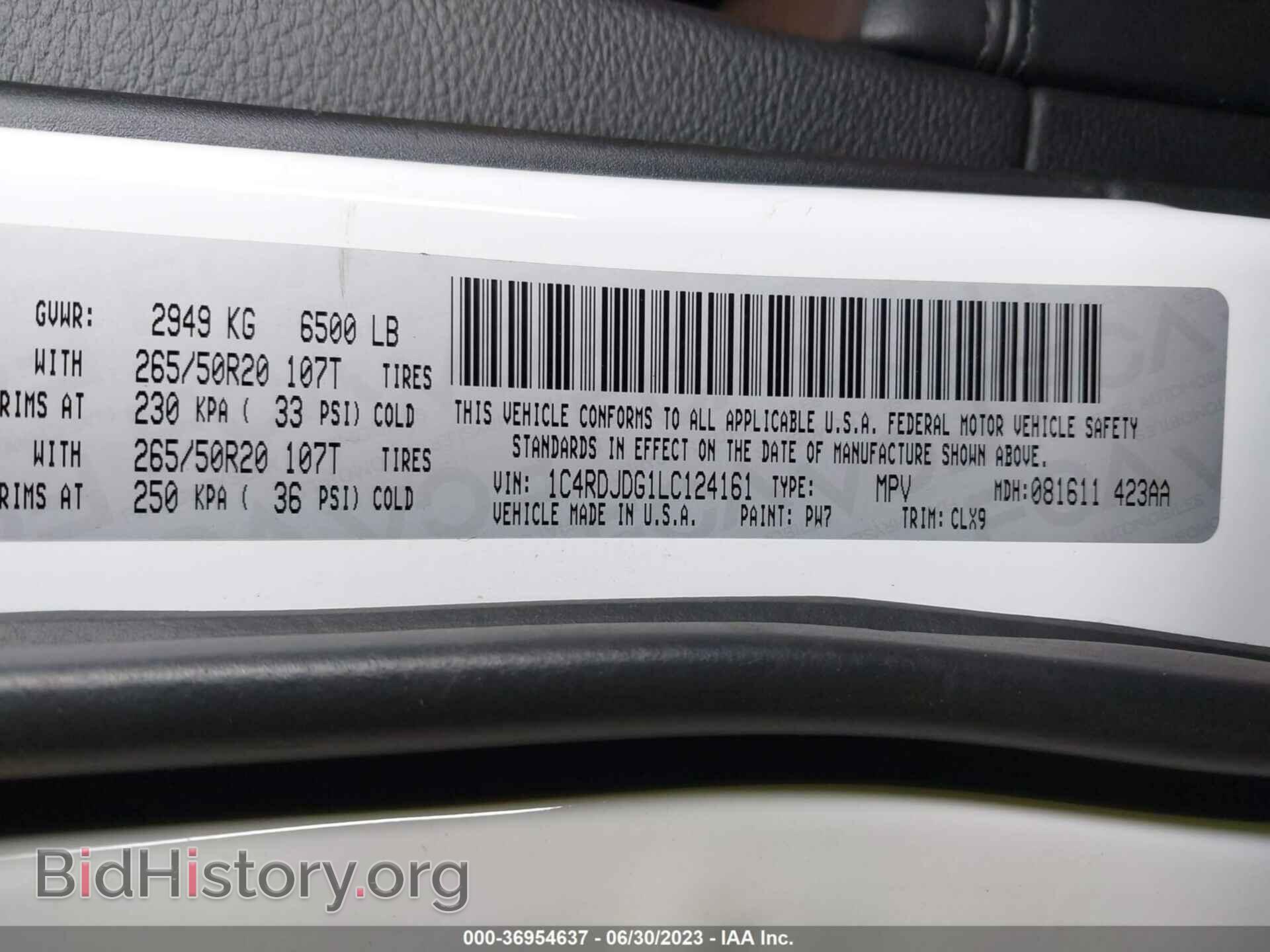 2020 DODGE DURANGO - VIN: 1C4RDJDG1LC124161 - Фото 9