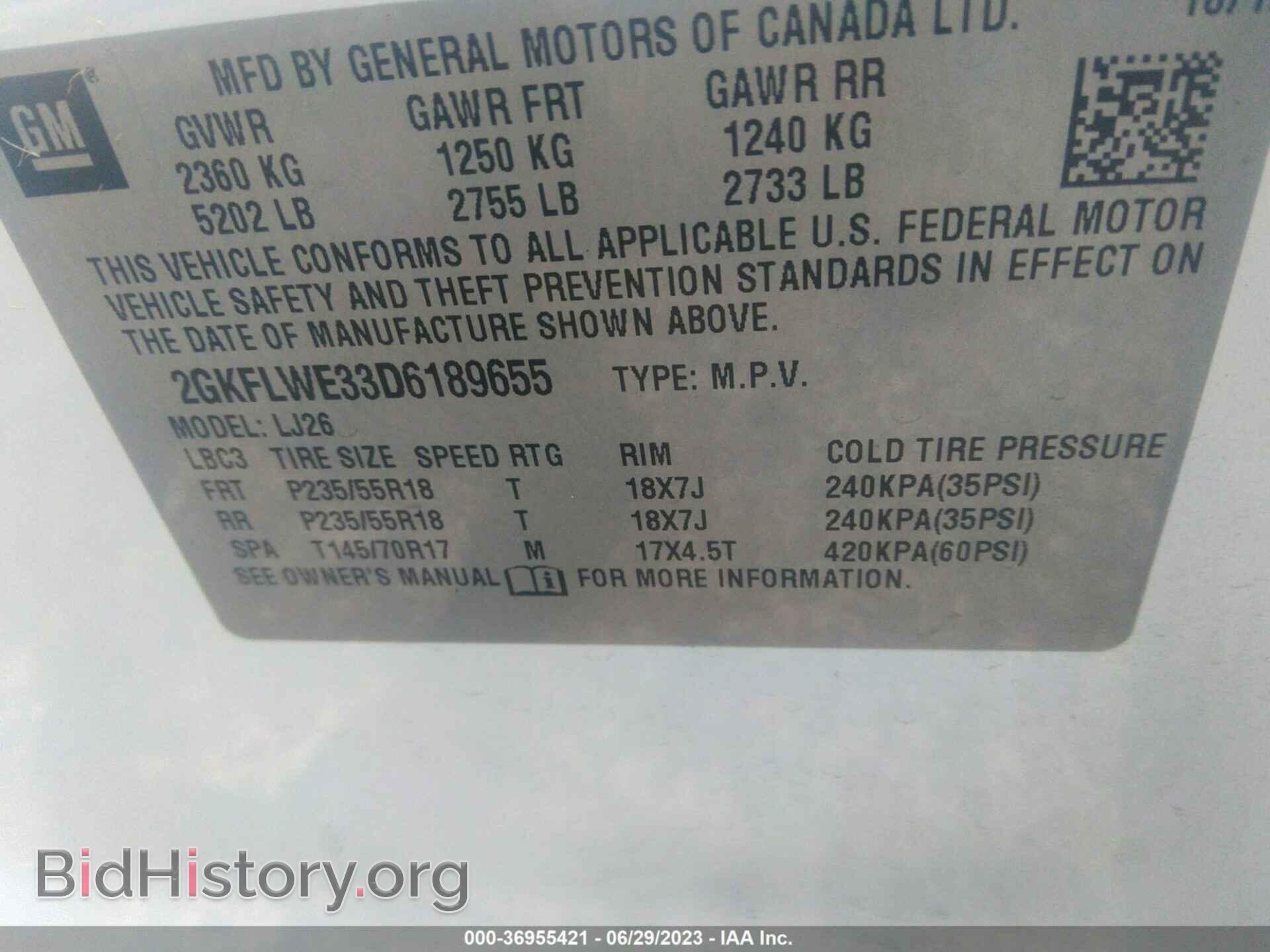 2013 GMC TERRAIN - VIN: 2GKFLWE33D6189655 - Photo 9