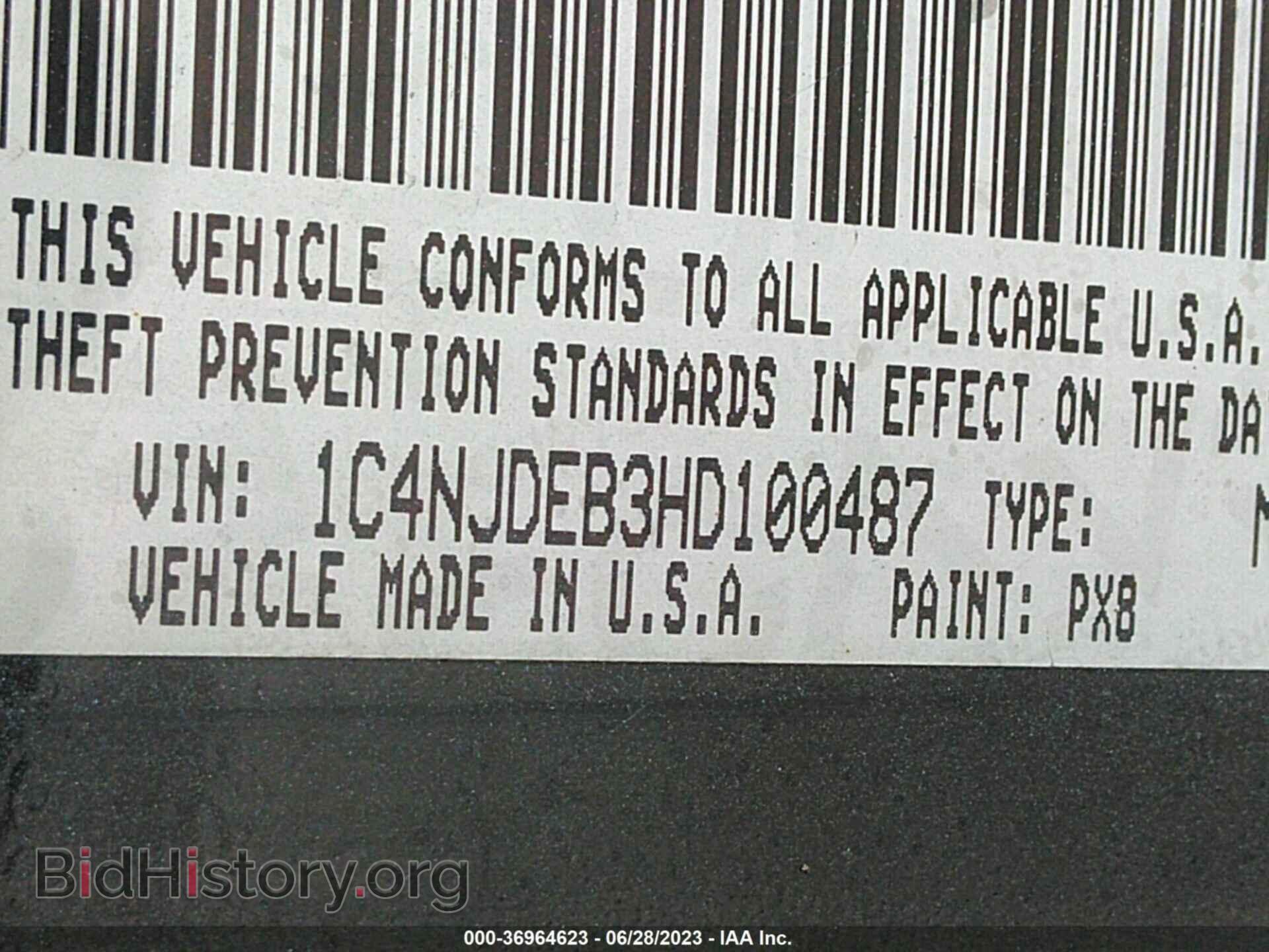 2017 JEEP COMPASS - VIN: 1C4NJDEB3HD100487 - Фото 9
