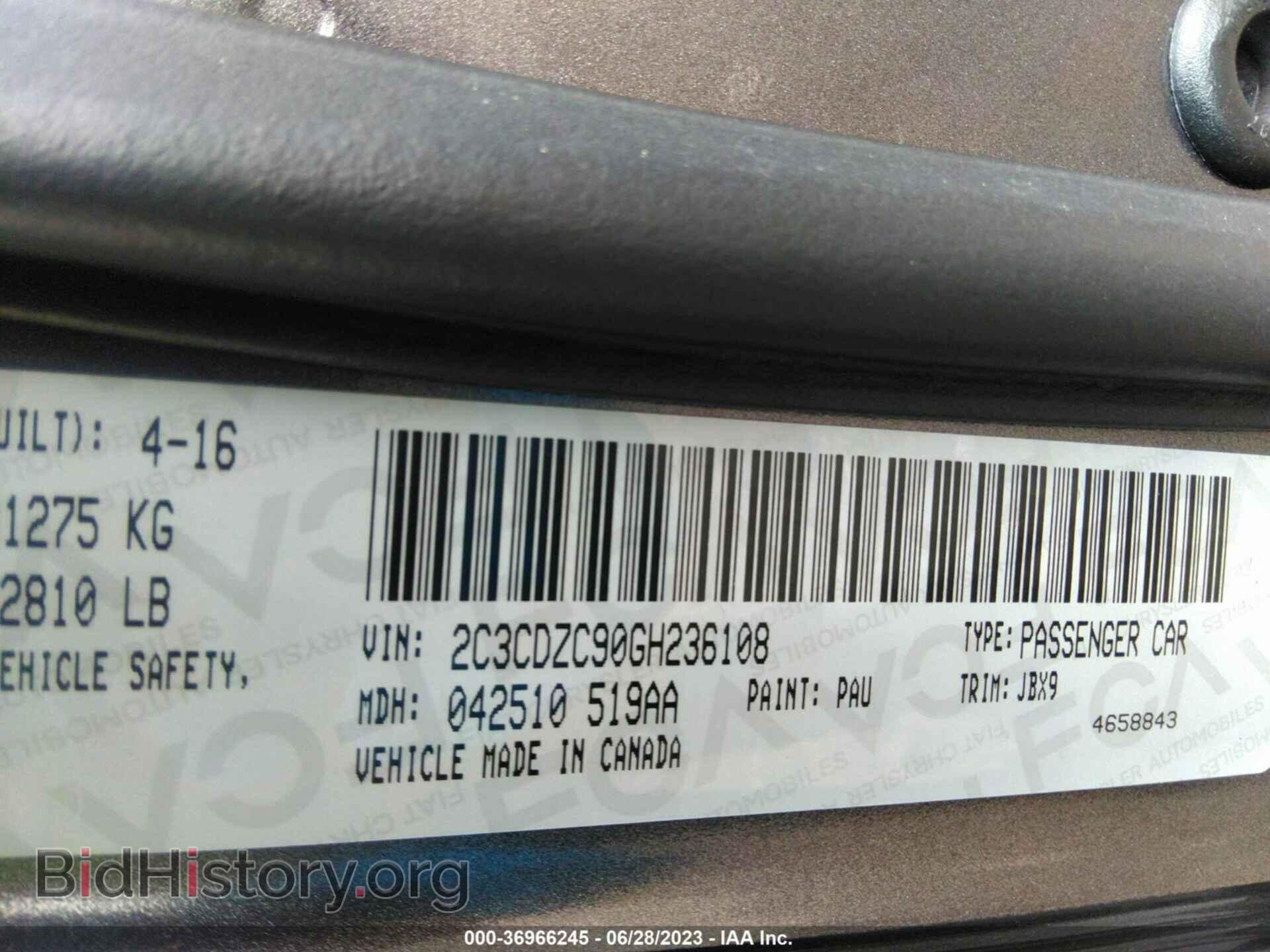 2016 DODGE CHALLENGER - VIN: 2C3CDZC90GH236108 - Photo 9