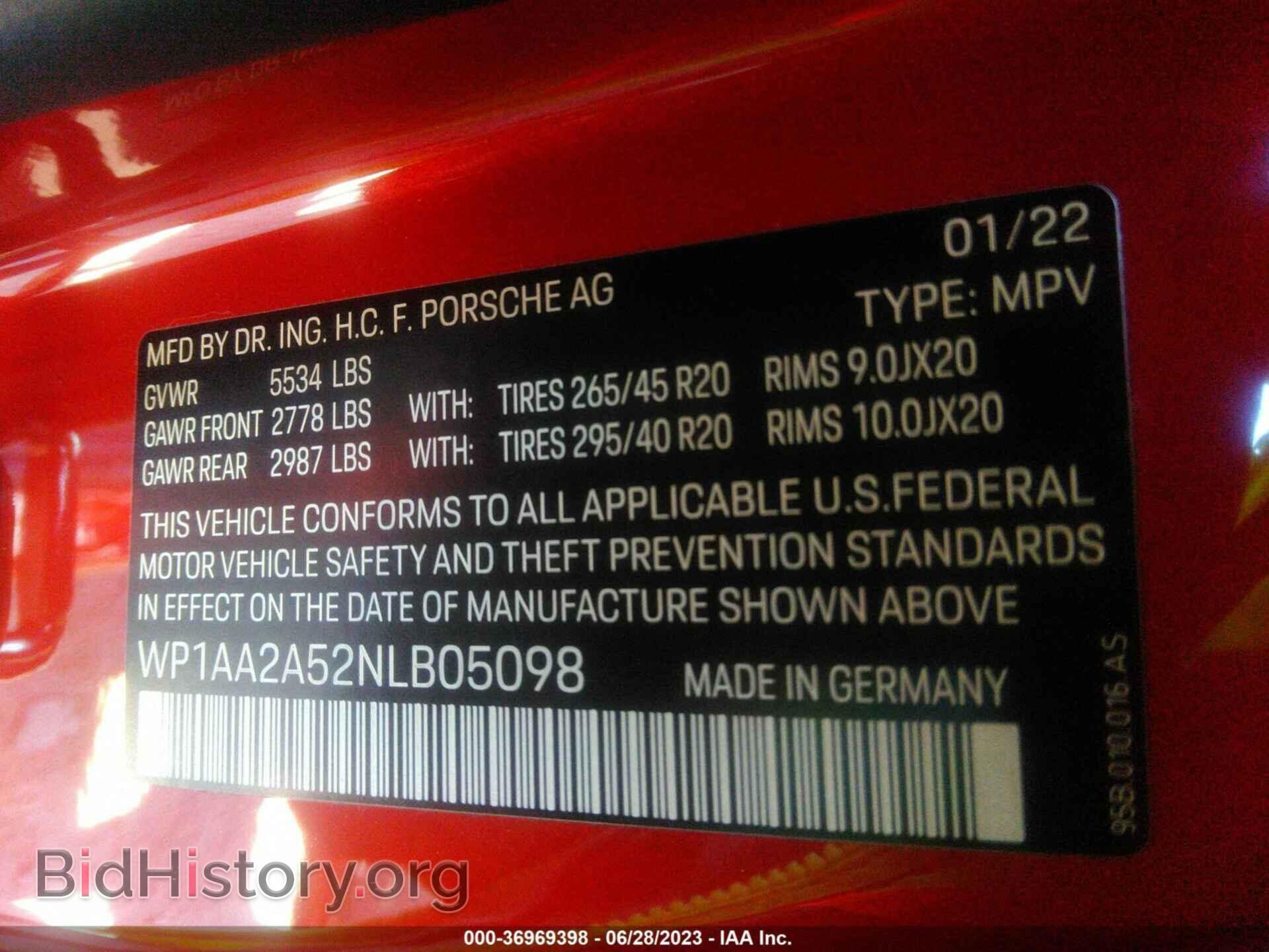2022 PORSCHE MACAN - VIN: WP1AA2A52NLB05098 - Photo 9
