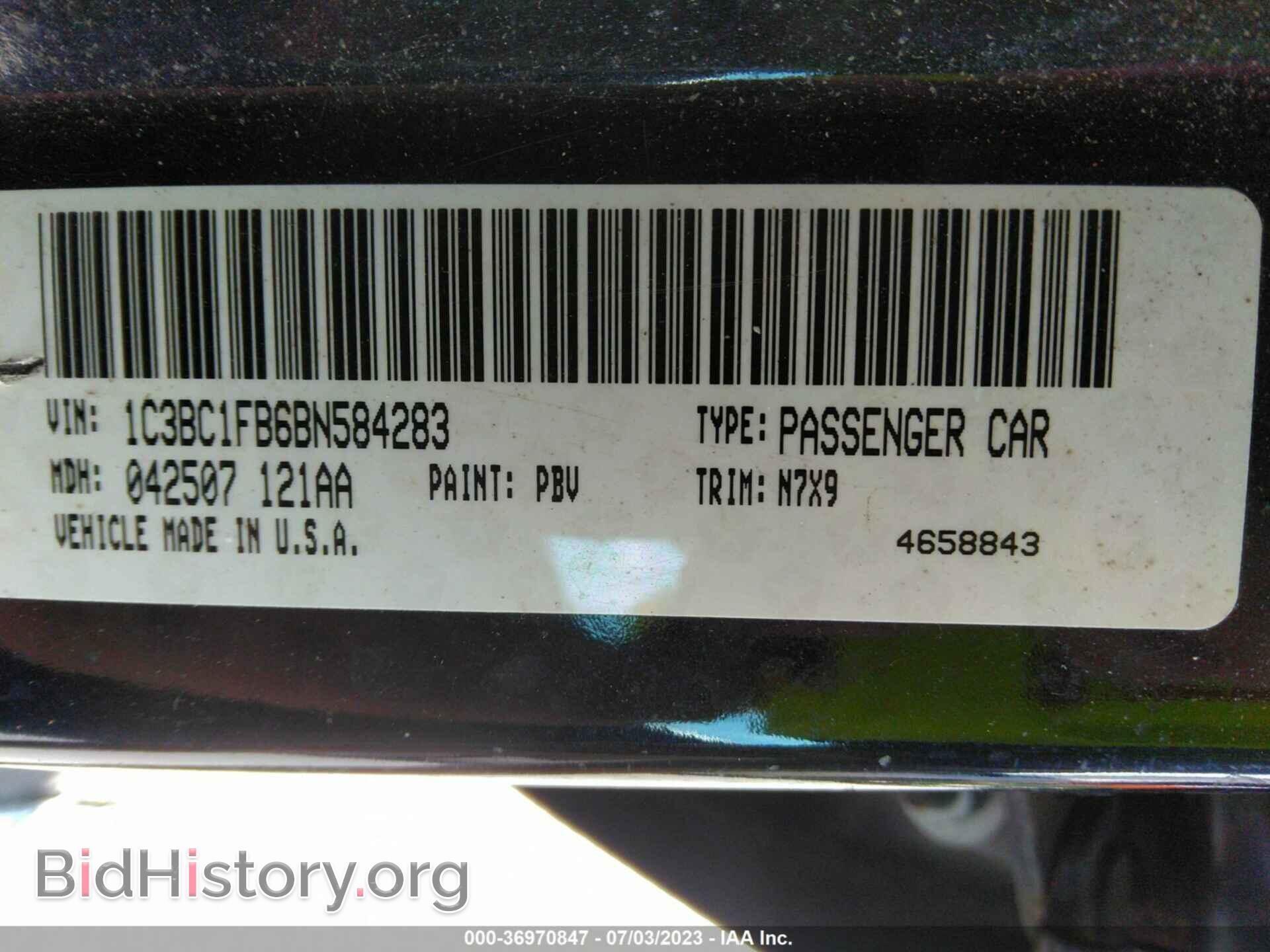 2011 CHRYSLER 200 - VIN: 1C3BC1FB6BN584283 - Фото 9