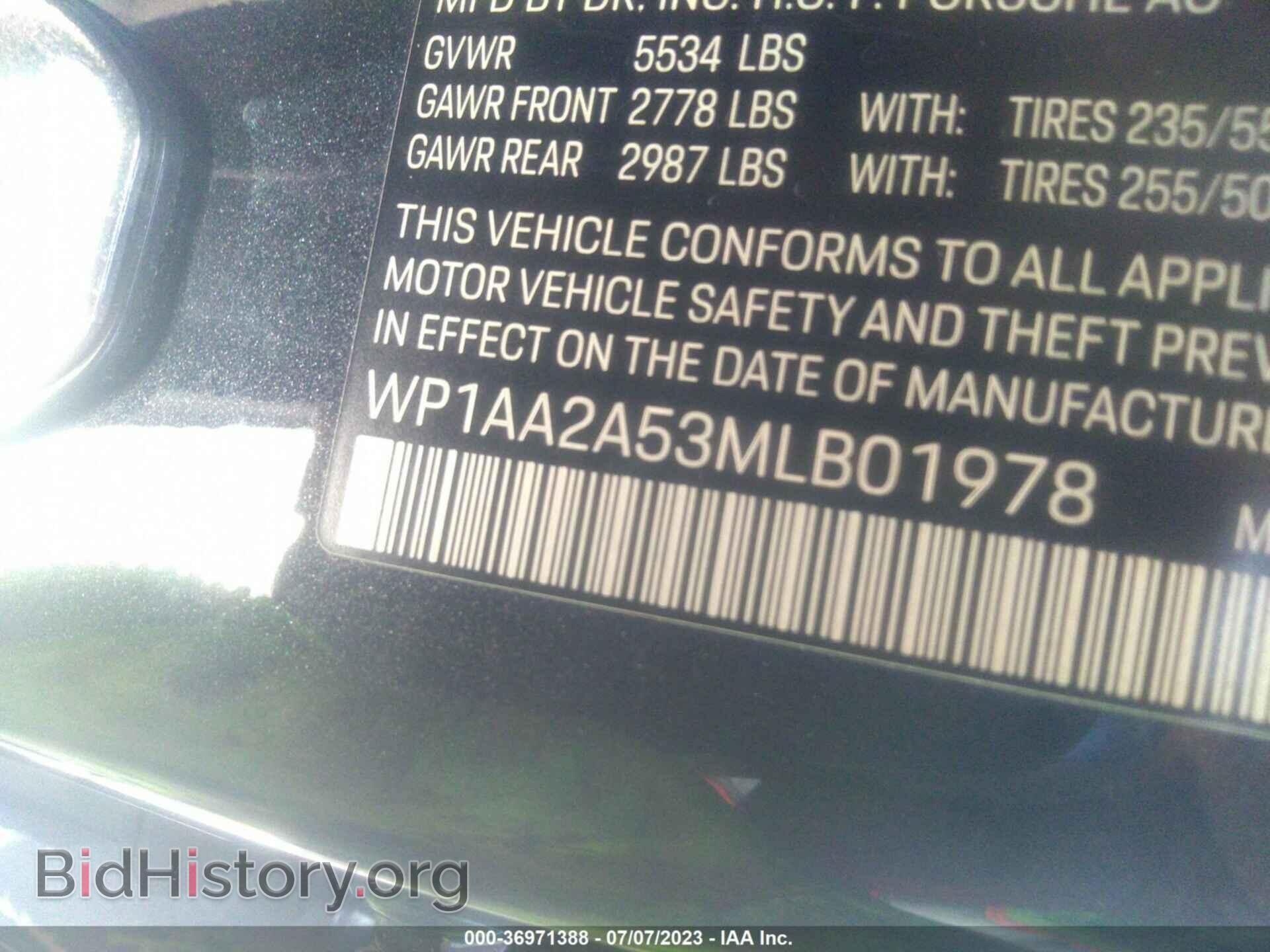 2021 PORSCHE MACAN - VIN: WP1AA2A53MLB01978 - Photo 9