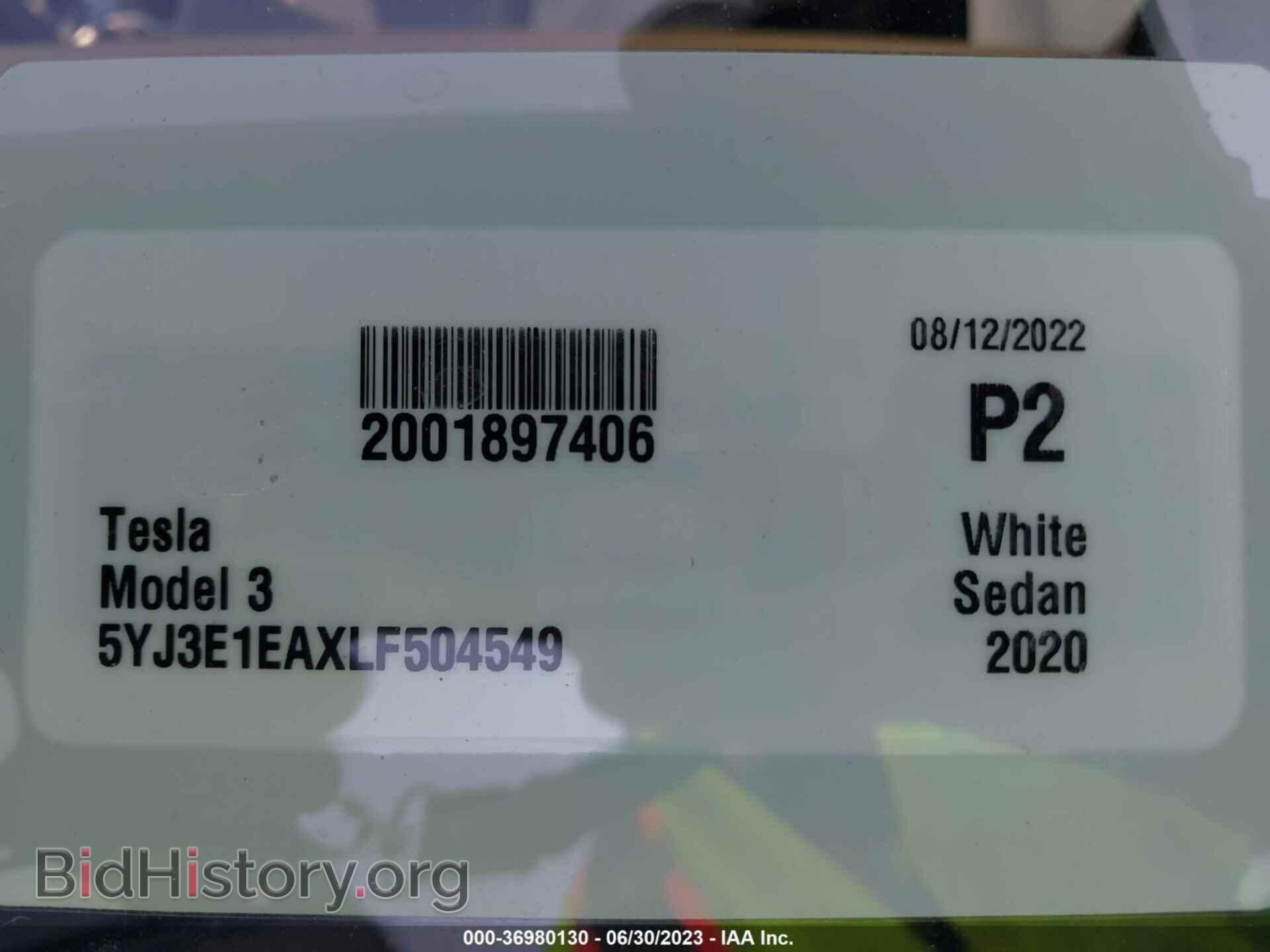 2020 TESLA MODEL 3 - VIN: 5YJ3E1EAXLF504549 - Фото 9