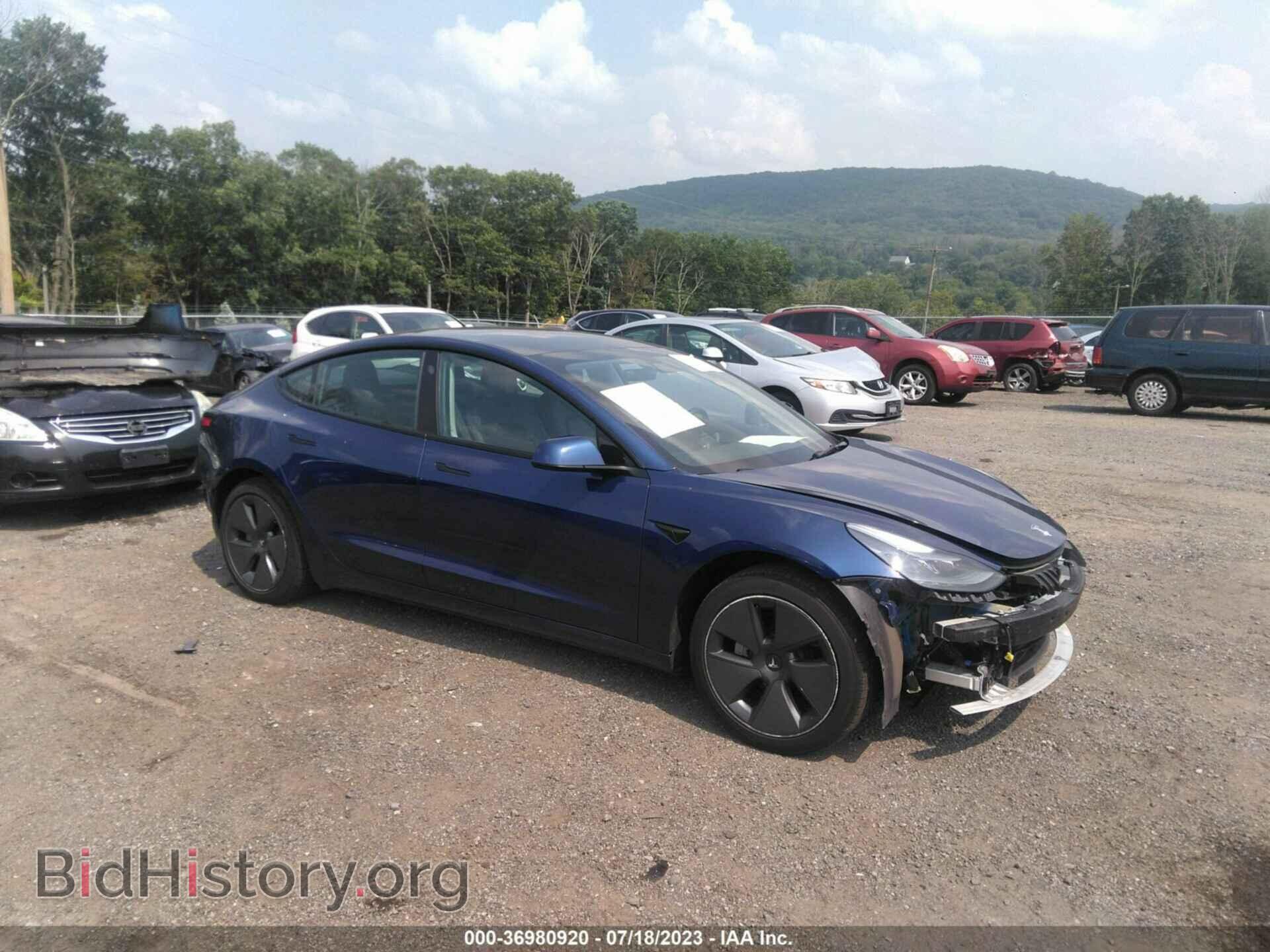 Photo 5YJ3E1EA9NF109698 - TESLA MODEL 3 2022