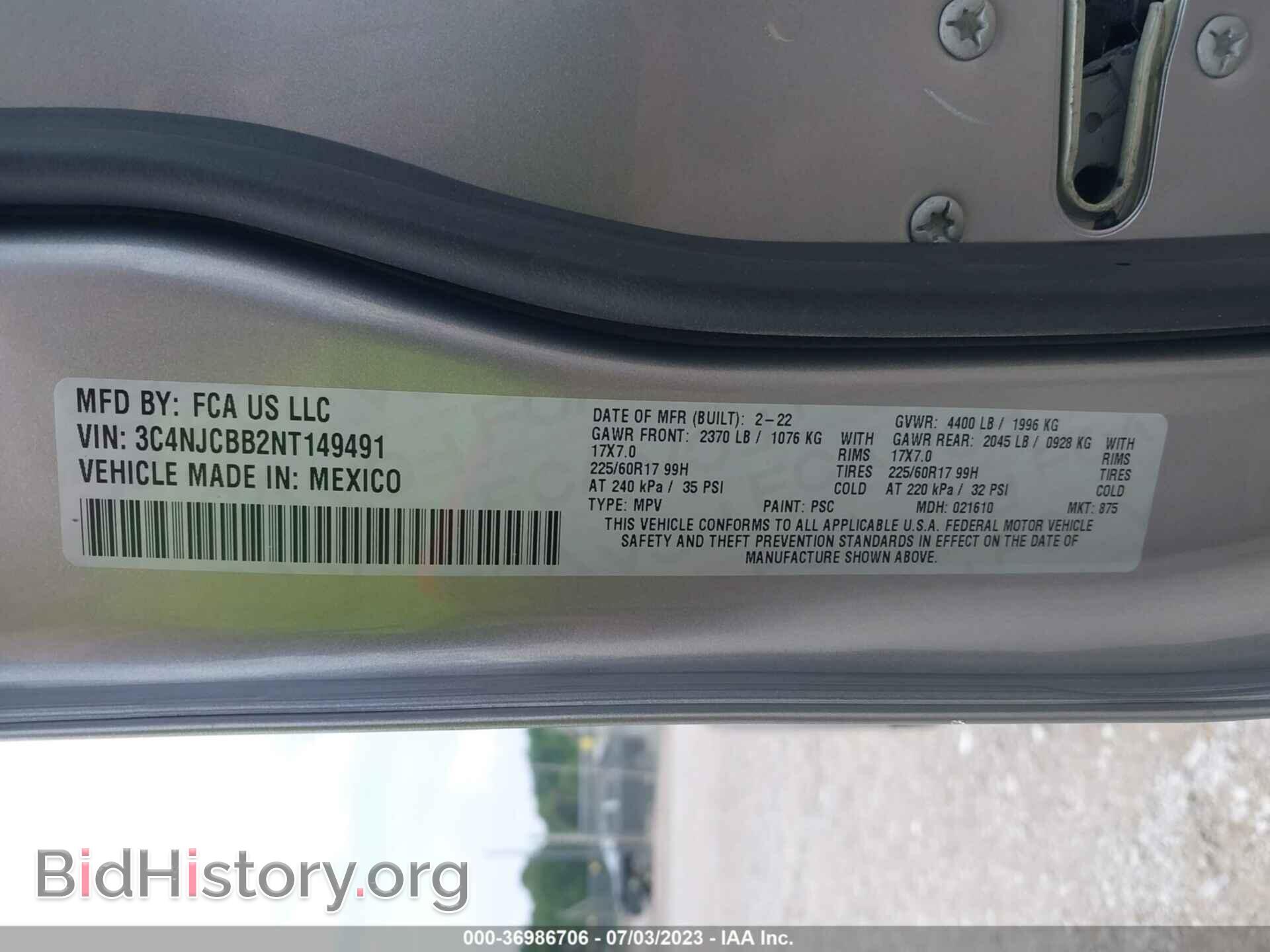 2022 JEEP COMPASS - VIN: 3C4NJCBB2NT149491 - Photo 9
