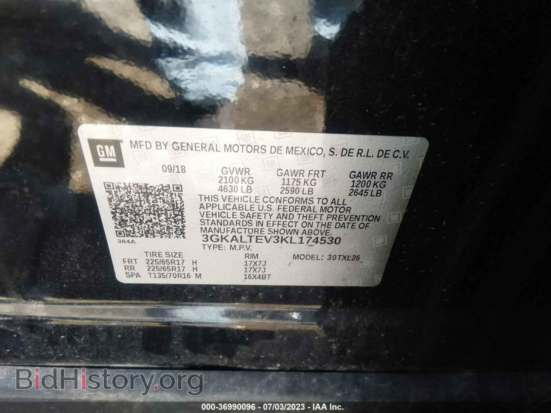 2019 GMC TERRAIN - VIN: 3GKALTEV3KL174530 - Photo 9