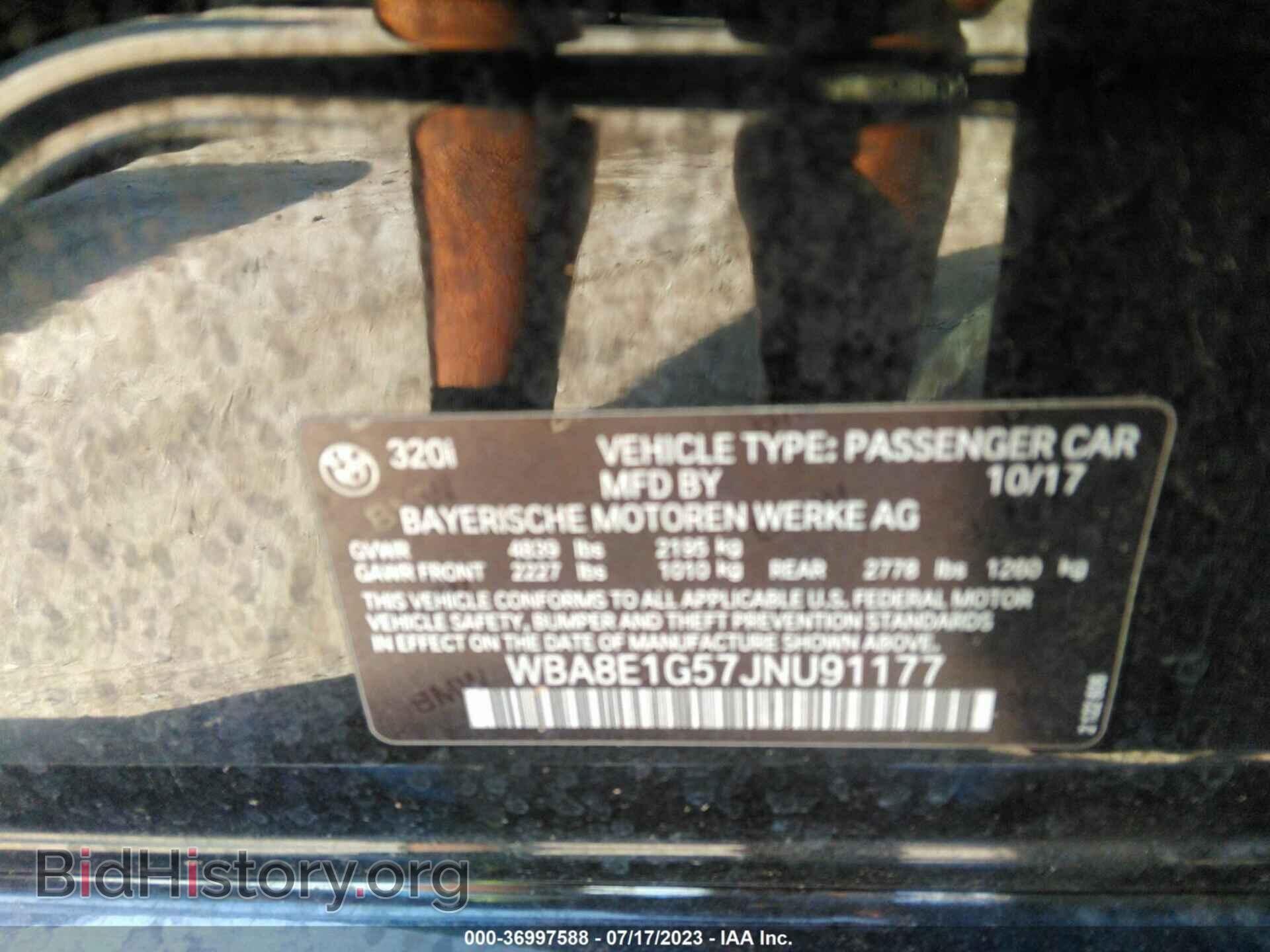2018 BMW 3 SERIES - VIN: WBA8E1G57JNU91177 - Фото 9