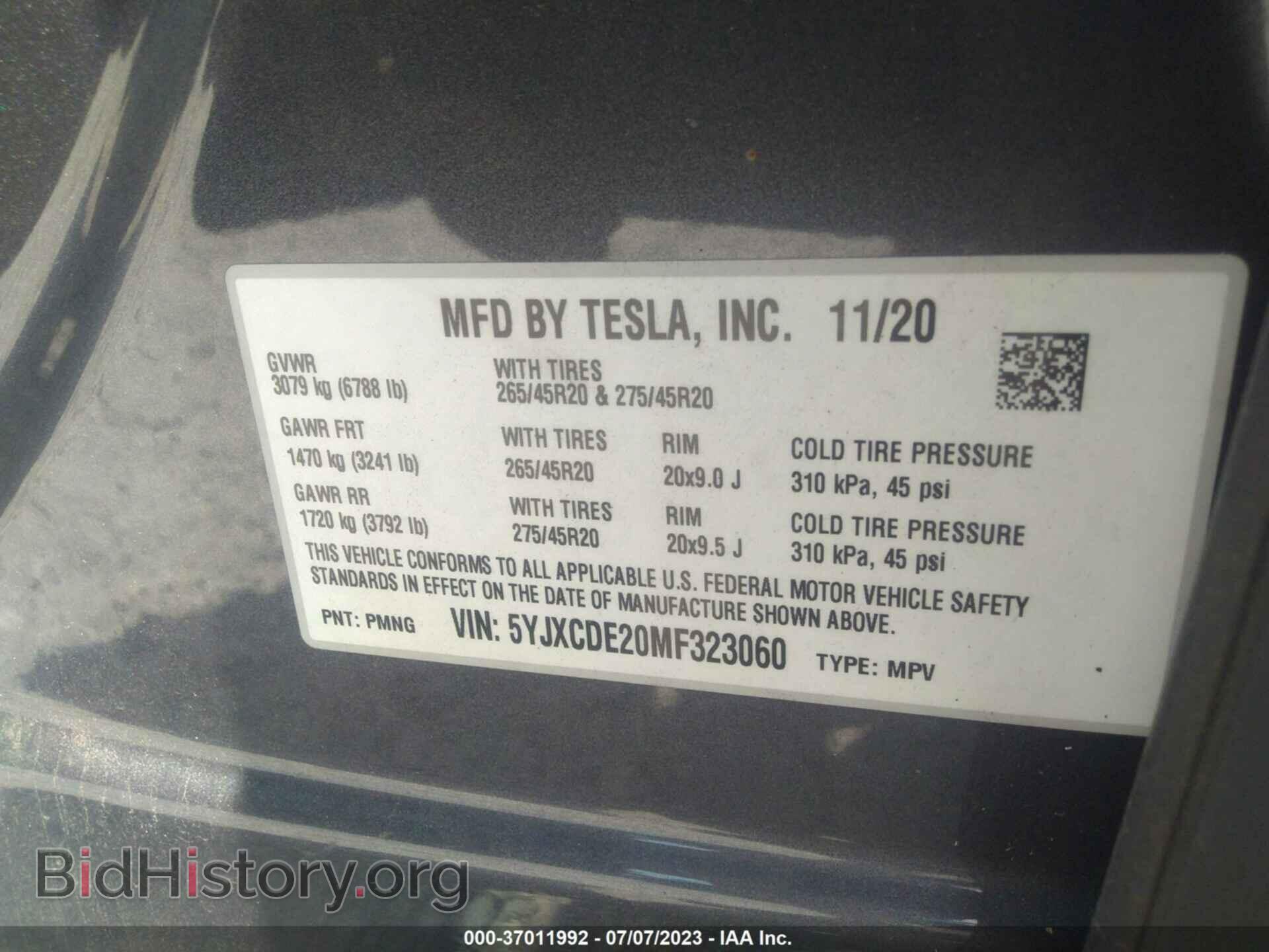 2021 TESLA MODEL X - VIN: 5YJXCDE20MF323060 - Photo 9