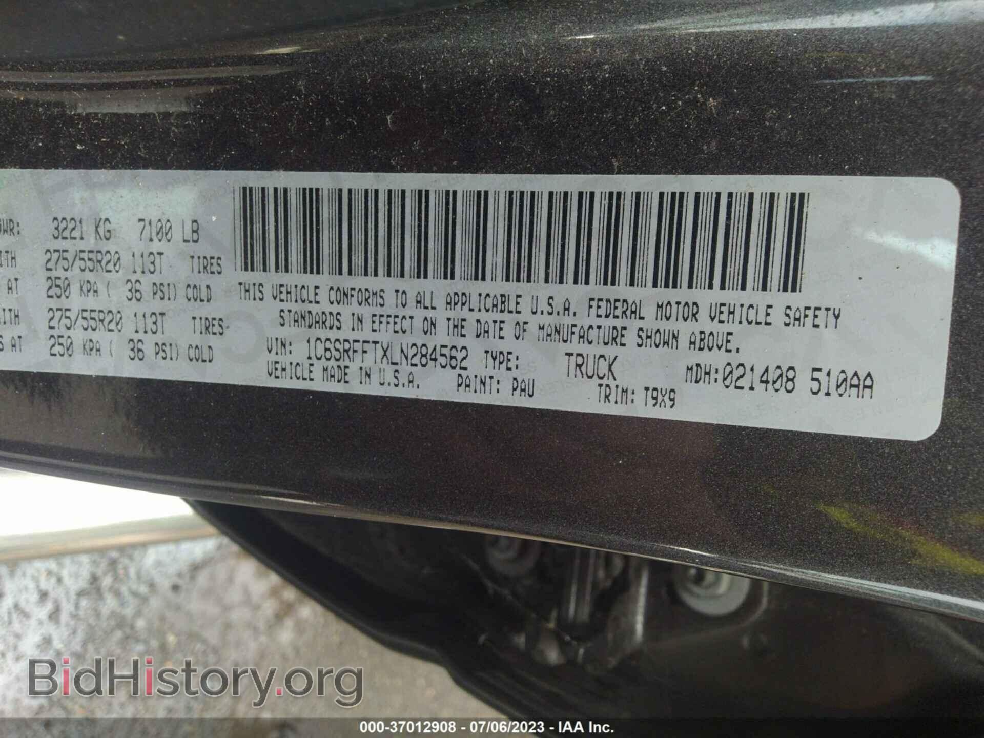 2020 RAM 1500 - VIN: 1C6SRFFTXLN284562 - Фото 9