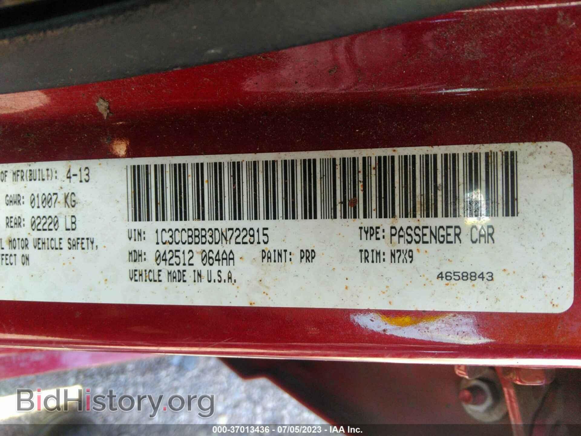 2013 CHRYSLER 200 - VIN: 1C3CCBBB3DN722915 - Photo 9