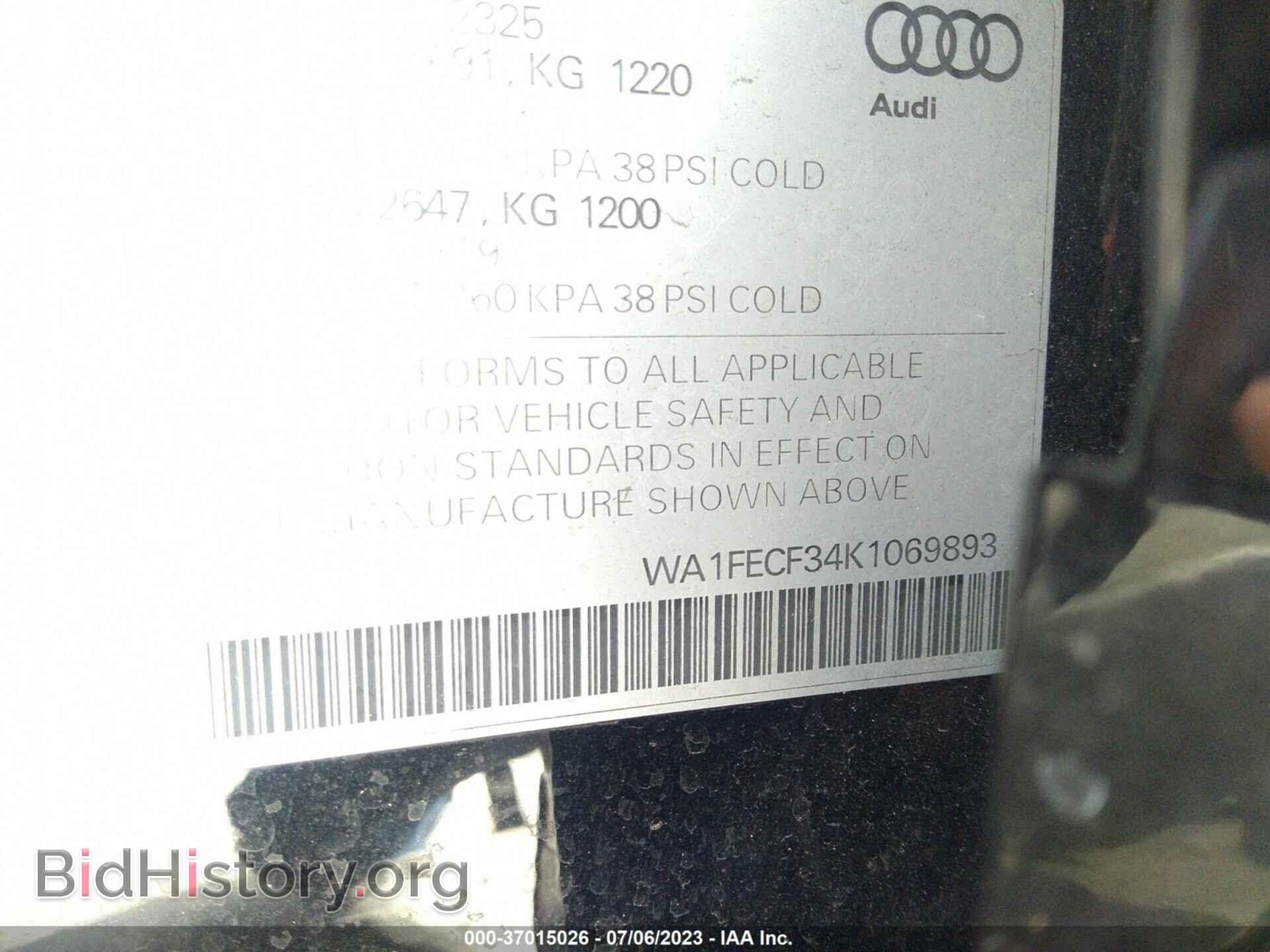 2019 AUDI Q3 - VIN: WA1FECF34K1069893 - Фото 9
