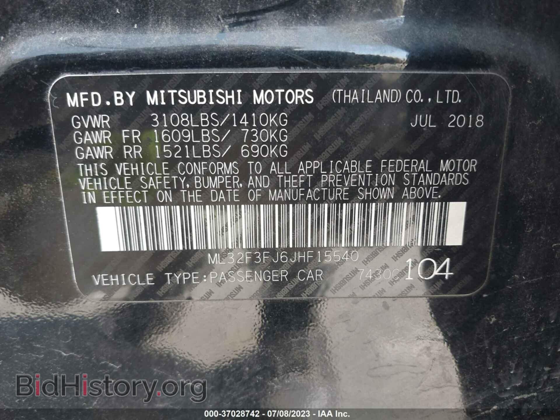 2018 MITSUBISHI MIRAGE G4 - VIN: ML32F3FJ6JHF15540 - Фото 9