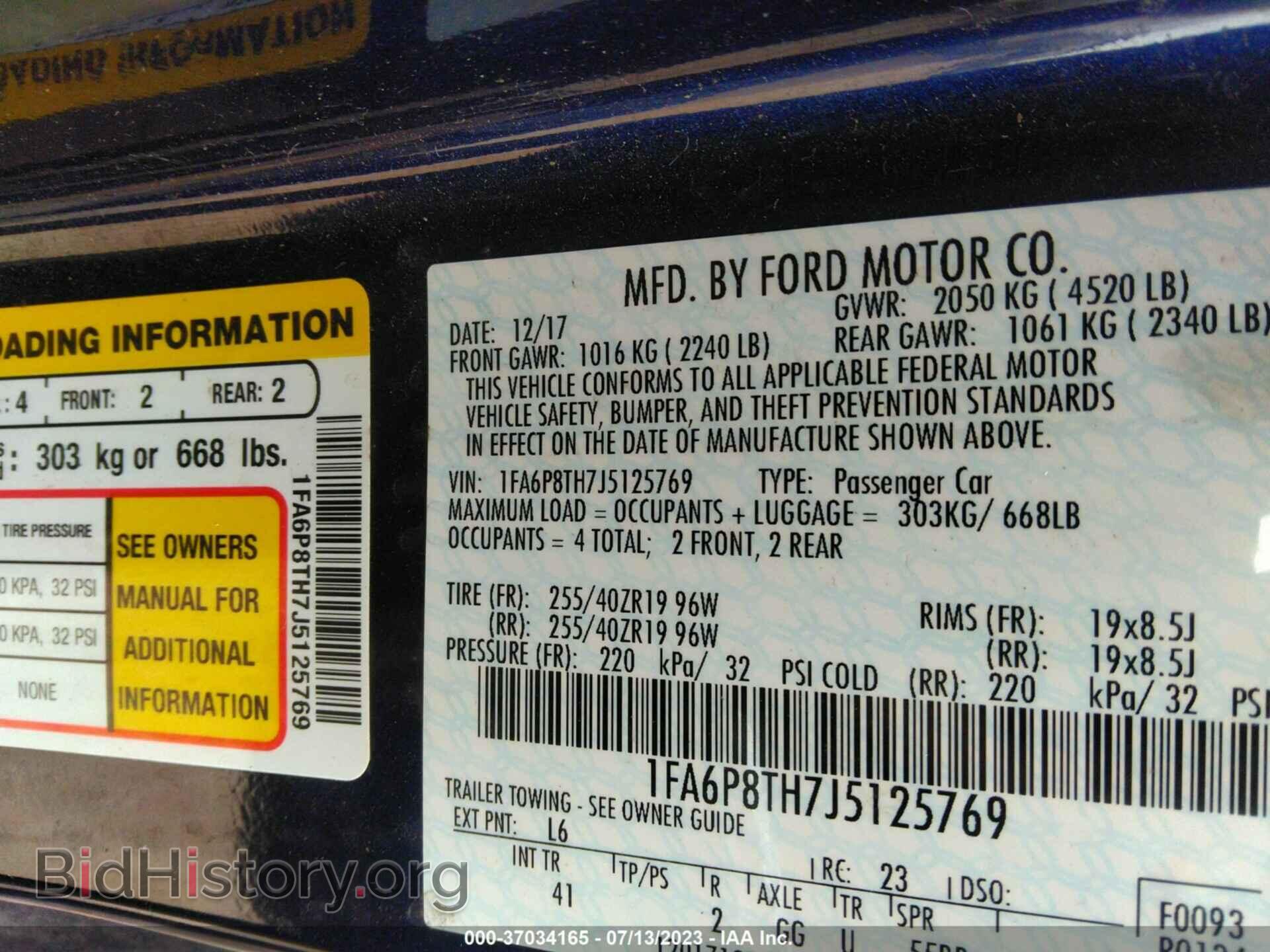 2018 FORD MUSTANG - VIN: 1FA6P8TH7J5125769 - Фото 9