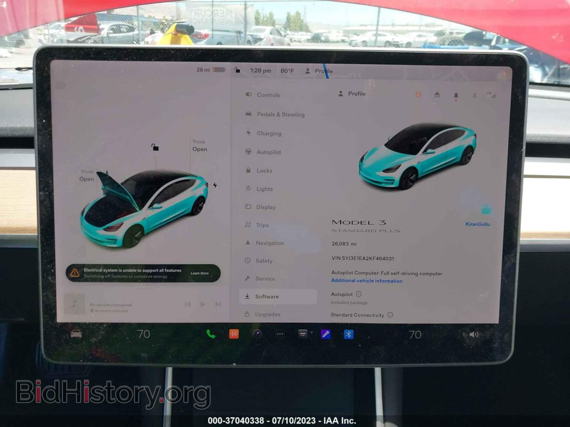 2019 TESLA MODEL 3 - VIN: 5YJ3E1EA2KF464031 - Photo 7