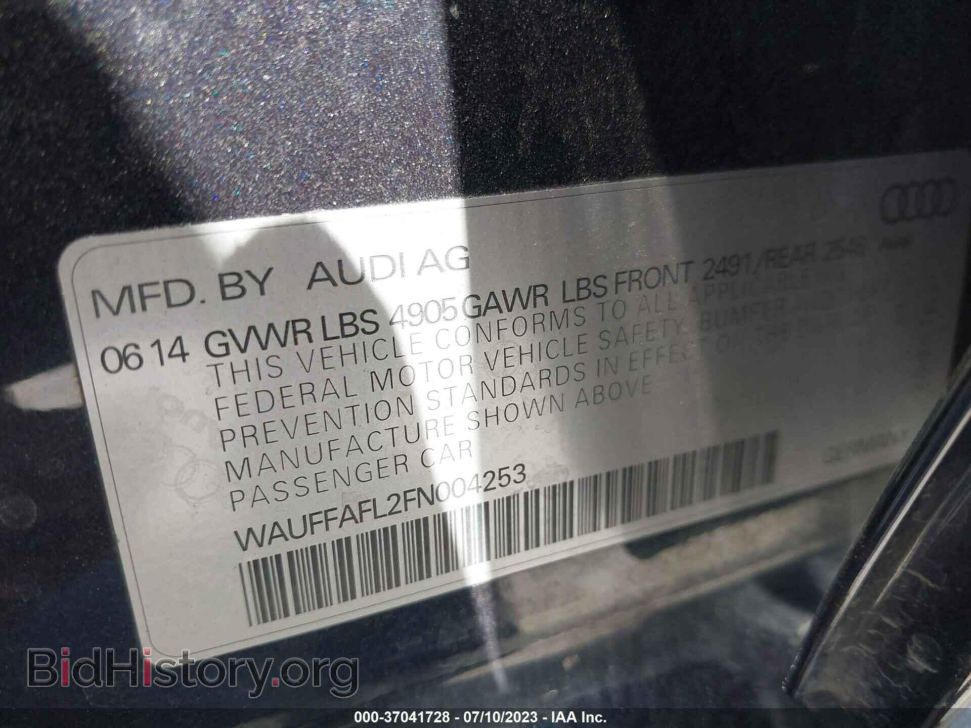 2015 AUDI A4 - VIN: WAUFFAFL2FN004253 - Фото 9
