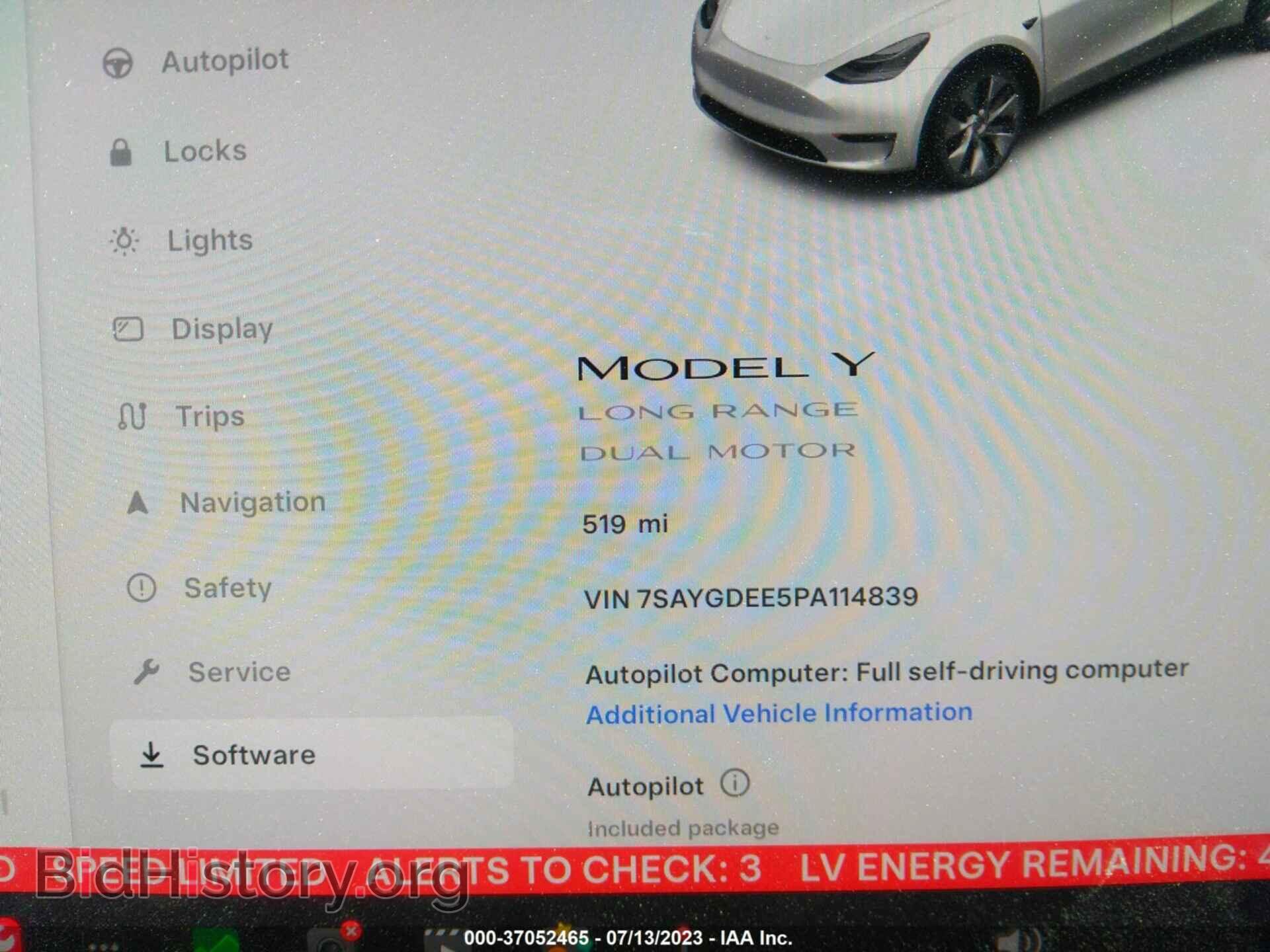 2023 TESLA MODEL Y - VIN: 7SAYGDEE5PA114839 - Фото 7