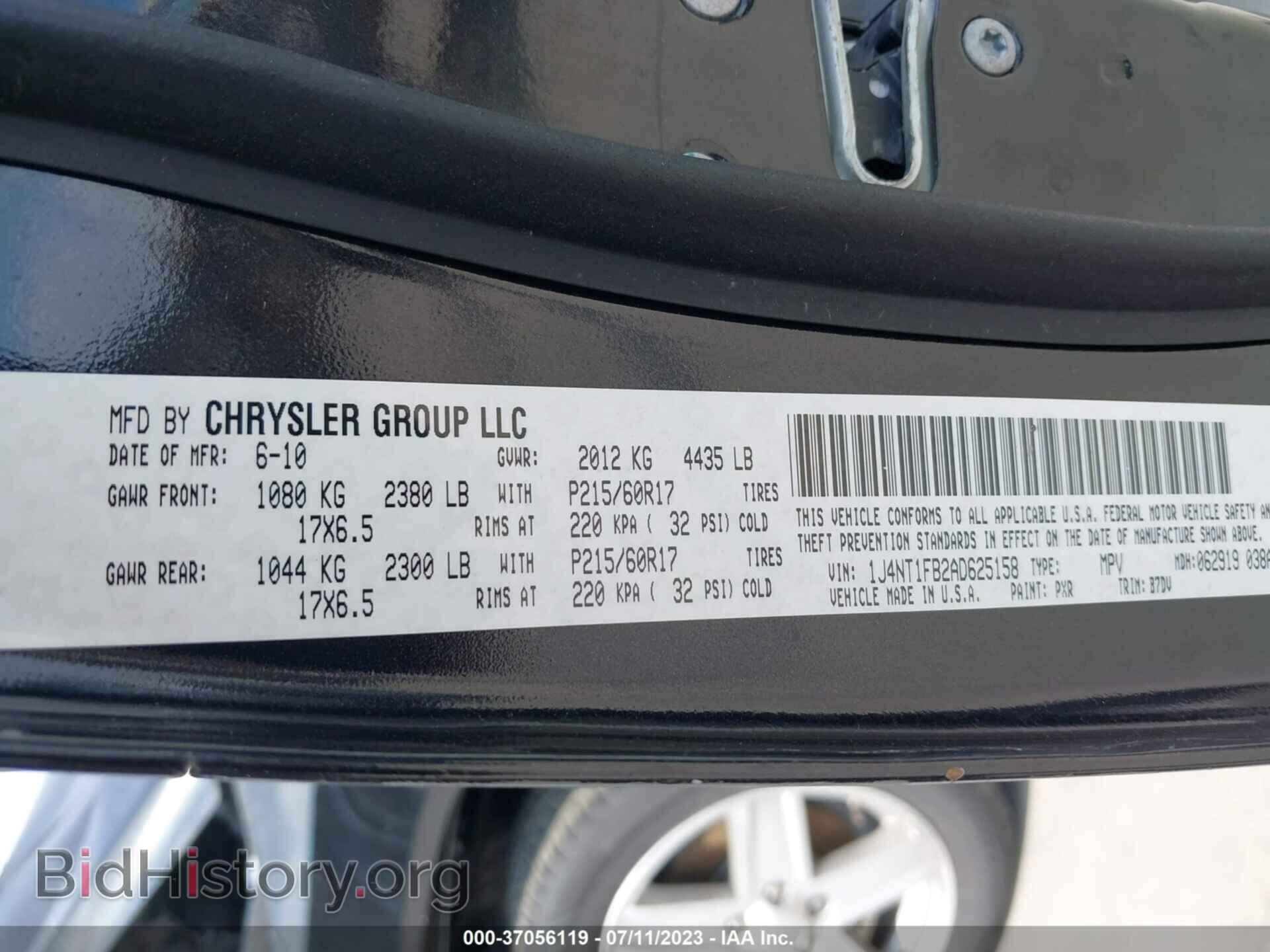 2010 JEEP COMPASS - VIN: 1J4NT1FB2AD625158 - Фото 9