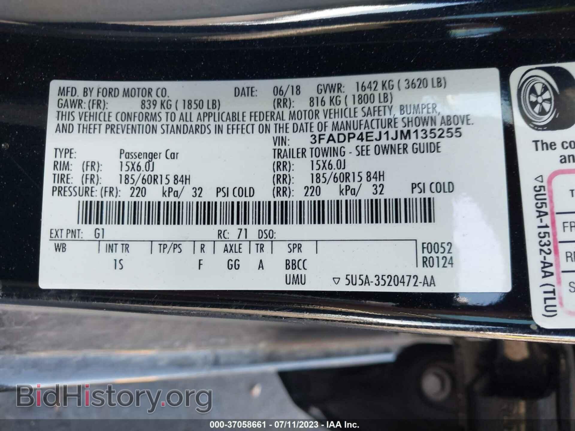 2018 FORD FIESTA - VIN: 3FADP4EJ1JM135255 - Фото 9
