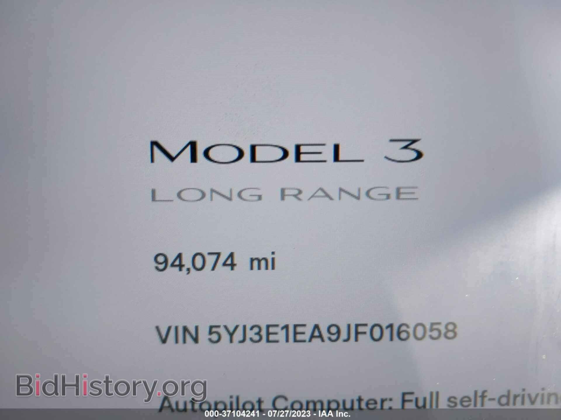 2018 TESLA MODEL 3 - VIN: 5YJ3E1EA9JF016058 - Photo 7
