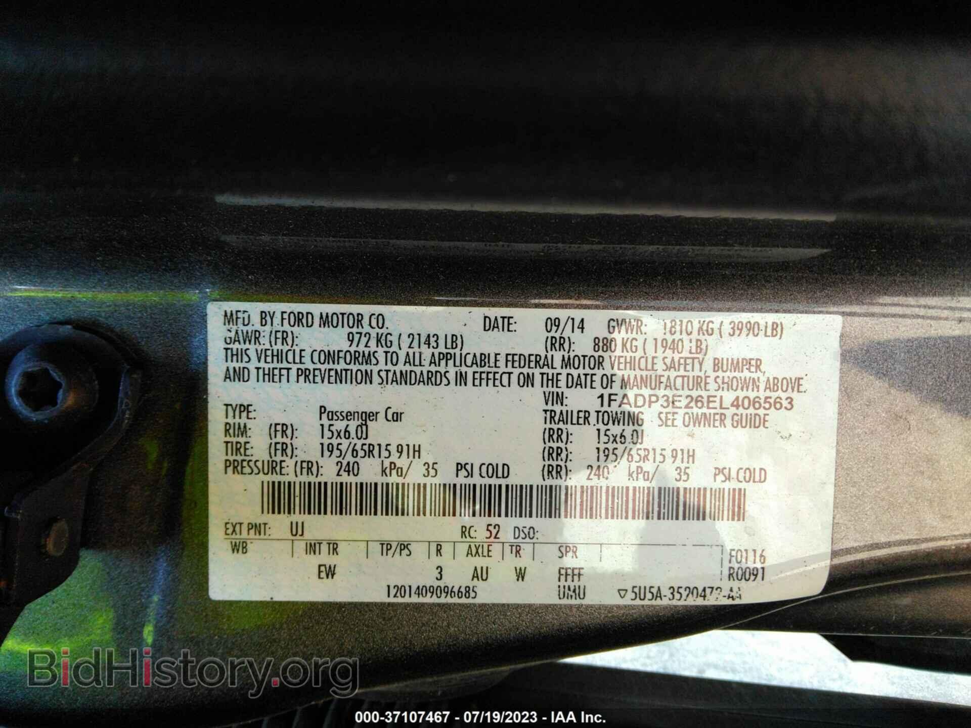 2014 FORD FOCUS - VIN: 1FADP3E26EL406563 - Photo 9