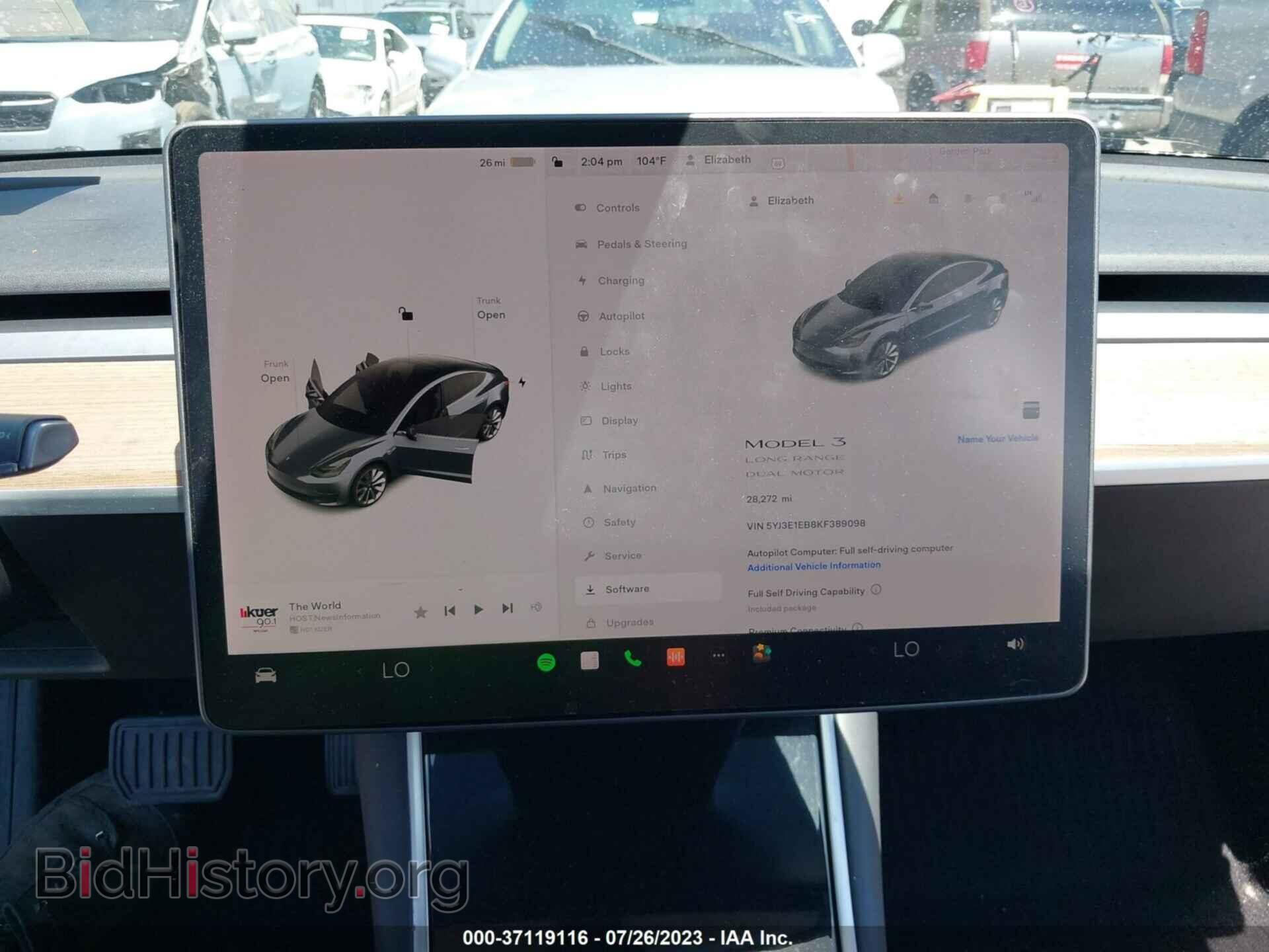 2019 TESLA MODEL 3 - VIN: 5YJ3E1EB8KF389098 - Фото 7