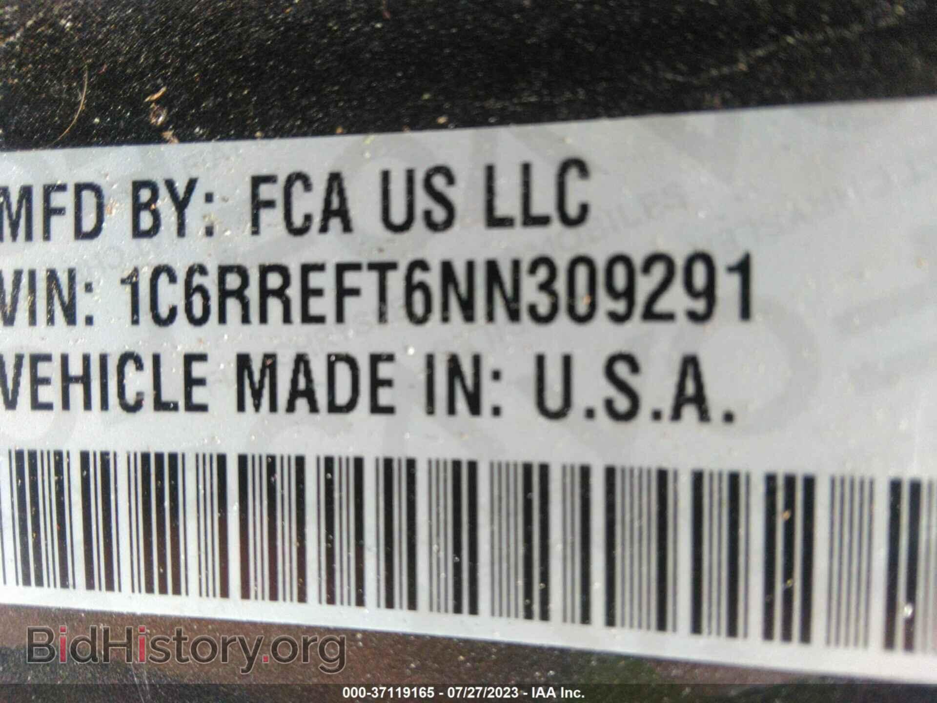 2022 RAM 1500 - VIN: 1C6RREFT6NN309291 - Фото 9