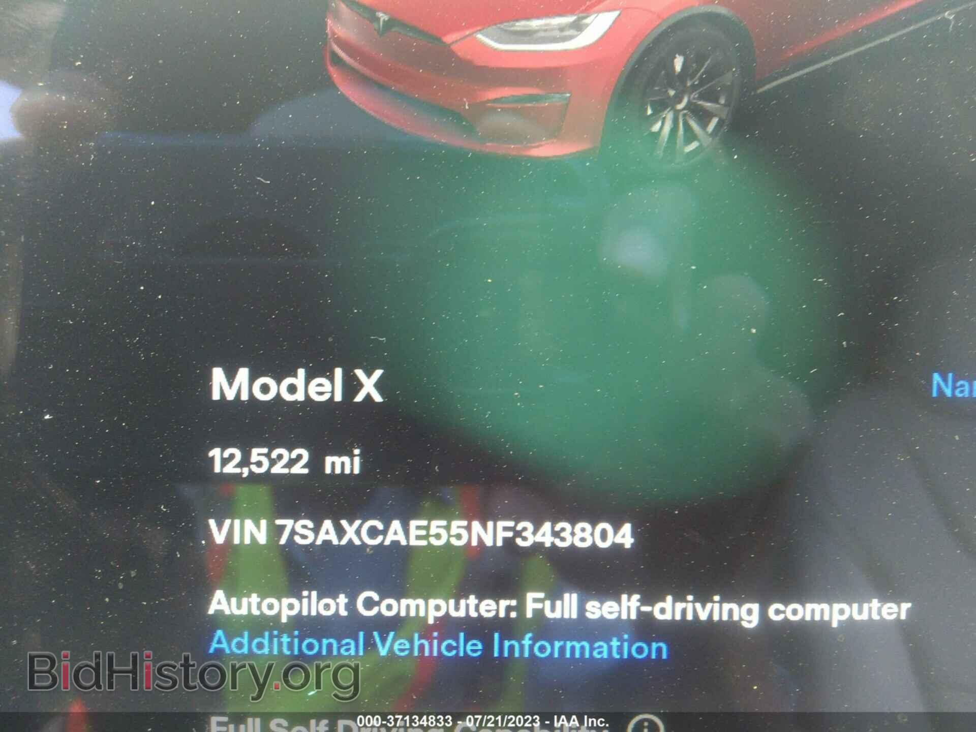 2022 TESLA MODEL X - VIN: 7SAXCAE55NF343804 - Photo 7