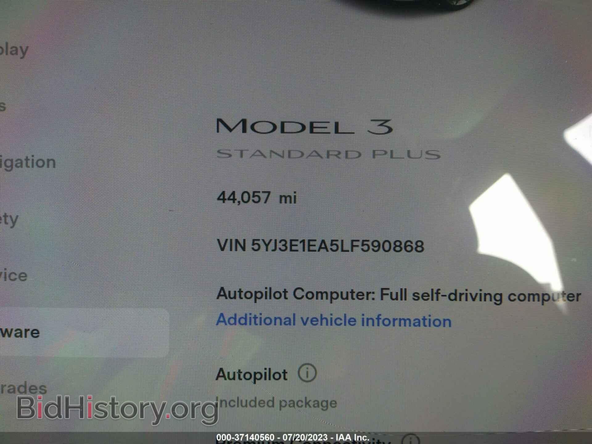 2020 TESLA MODEL 3 - VIN: 5YJ3E1EA5LF590868 - Фото 14