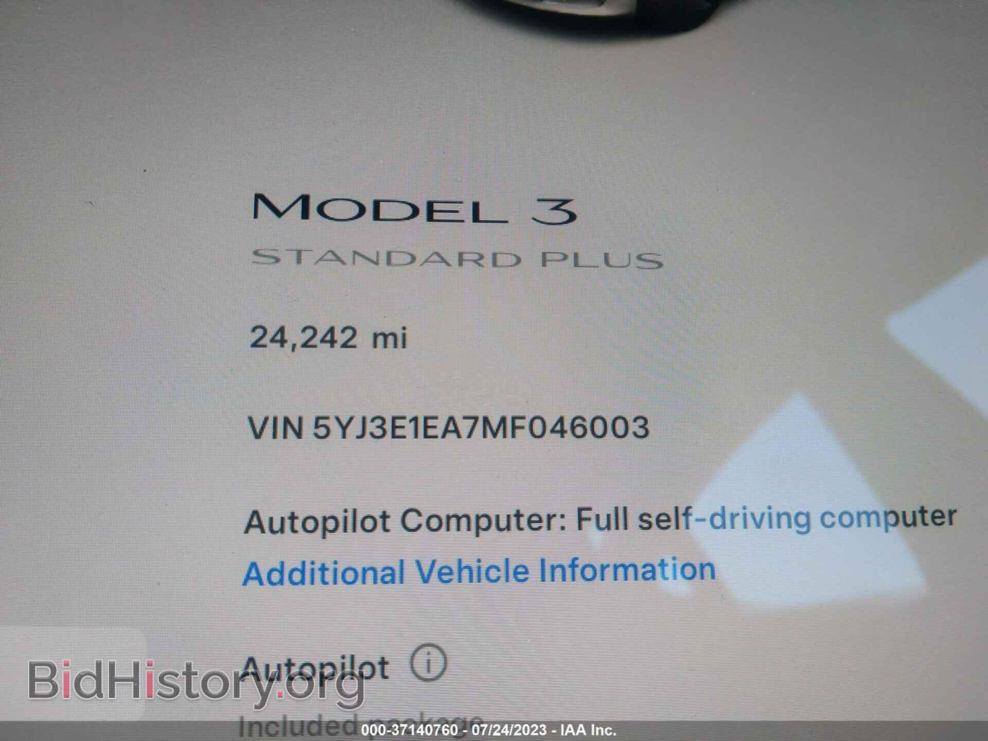 2021 TESLA MODEL 3 - VIN: 5YJ3E1EA7MF046003 - Photo 7