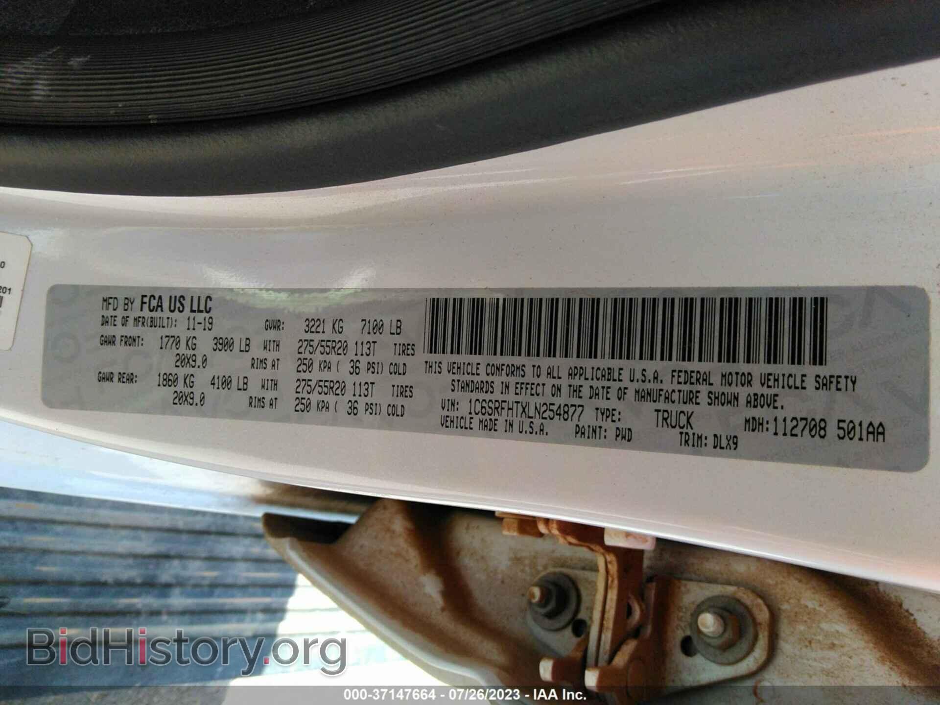 2020 RAM 1500 - VIN: 1C6SRFHTXLN254877 - Photo 9