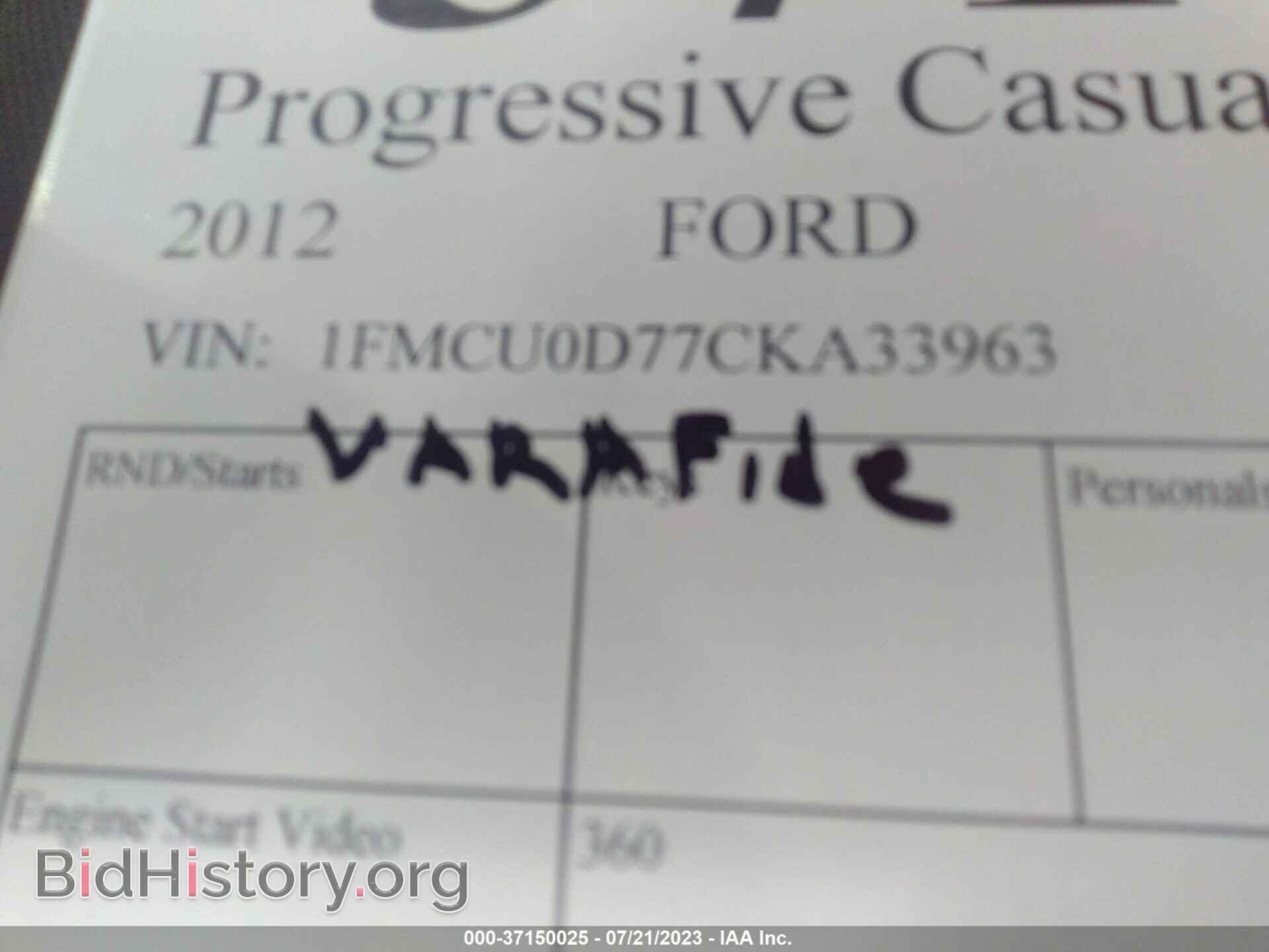 2012 FORD ESCAPE - VIN: 1FMCU0D77CKA33963 - Photo 9
