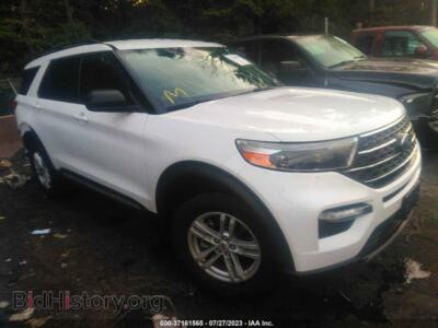 2022 Ford EXPLORER XLT, white — VIN 1FMSK8DH7NGB35407, IAAI