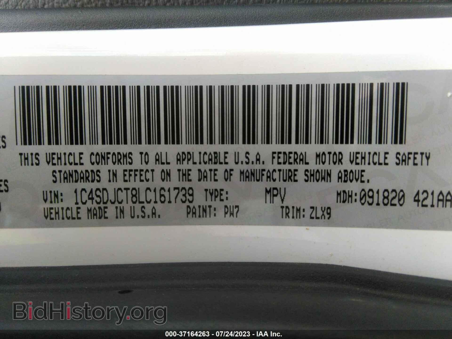 2020 DODGE DURANGO - VIN: 1C4SDJCT8LC161739 - Фото 9