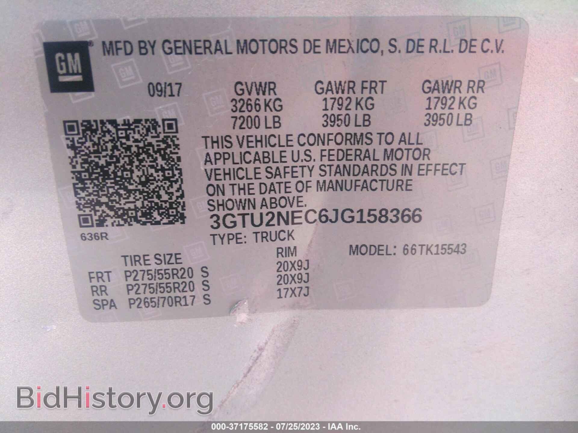 2018 GMC SIERRA 1500 - VIN: 3GTU2NEC6JG158366 - Photo 8