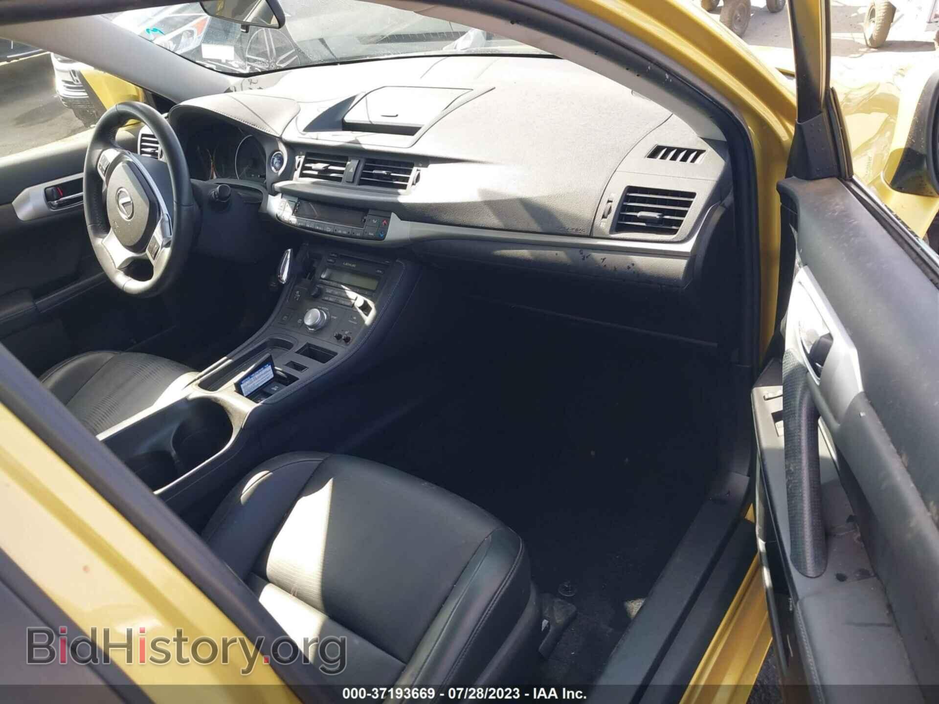 2012 LEXUS CT 200H - VIN: JTHKD5BHXC2071324 - Фото 5