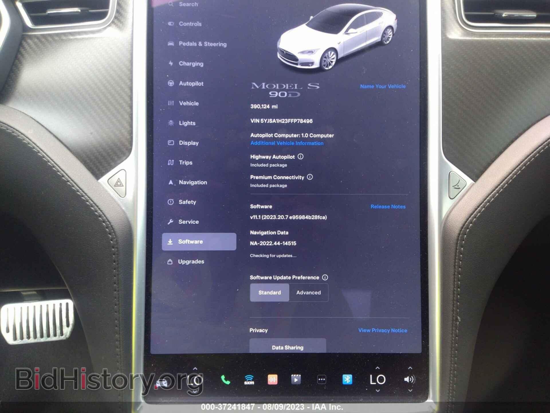 2015 TESLA MODEL S - VIN: 5YJSA1H23FFP78496 - Photo 7